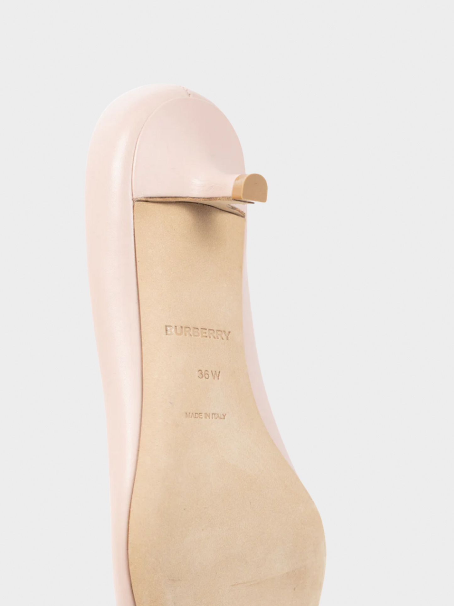 Burberry 2020s Ezra 40 Pink Leather TB-Monogram Pointed-Toe Pumps
