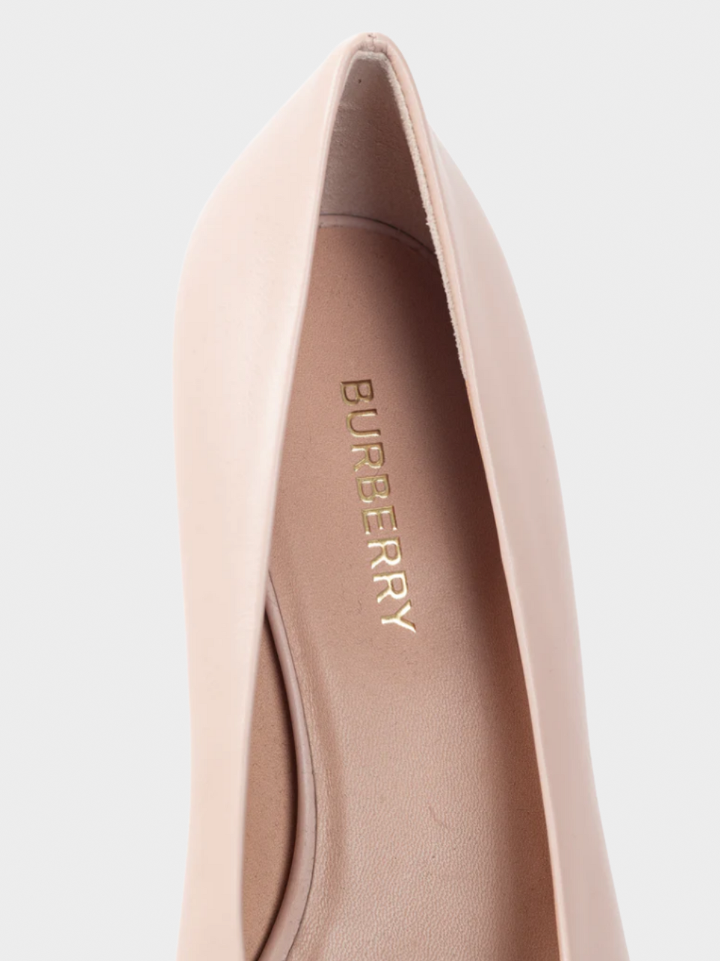 Burberry 2020s Ezra 40 Pink Leather TB-Monogram Pointed-Toe Pumps