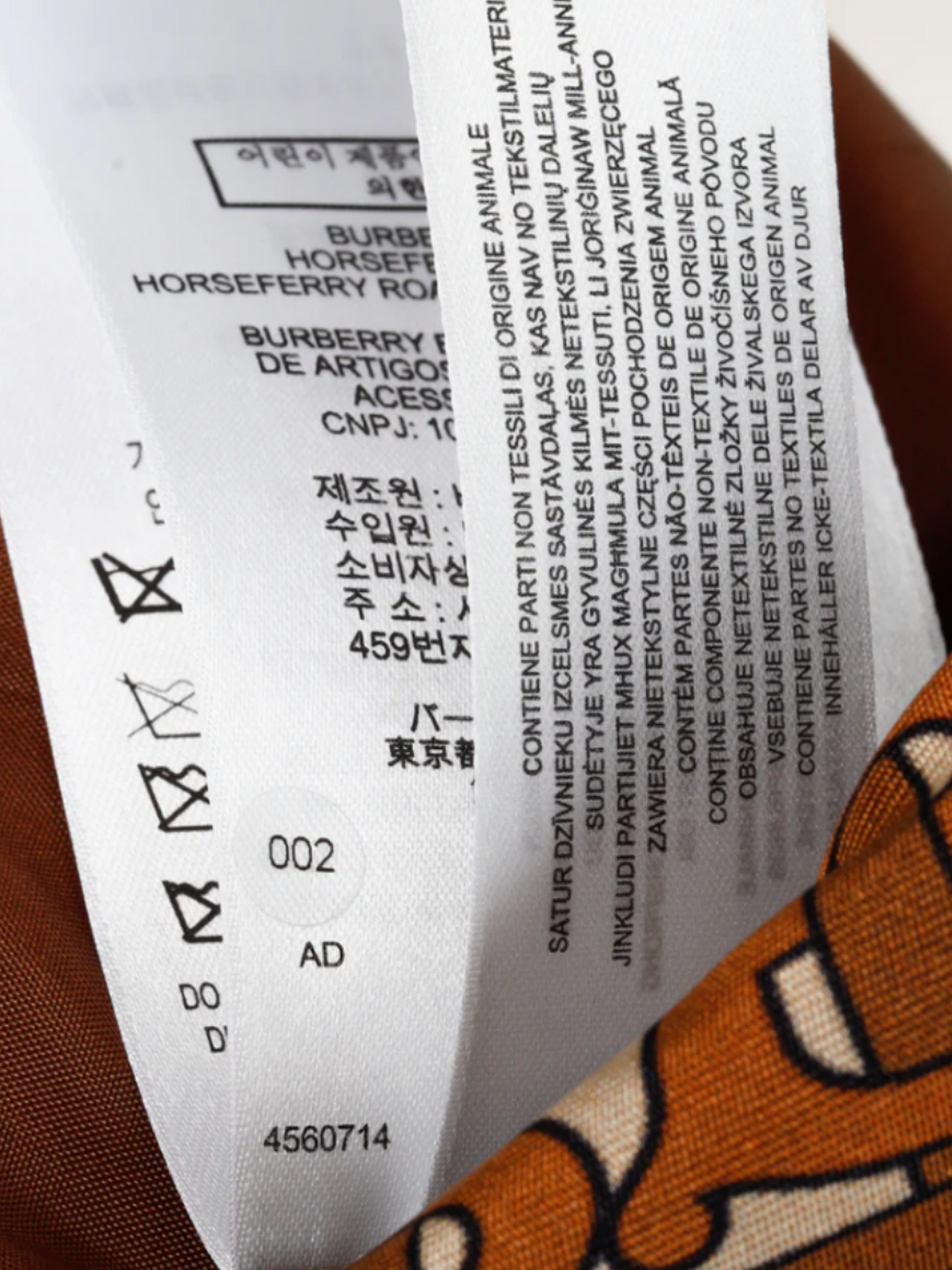 Burberry 2021 Brown Logo-Printed Scarf-Detail Midi Skirt