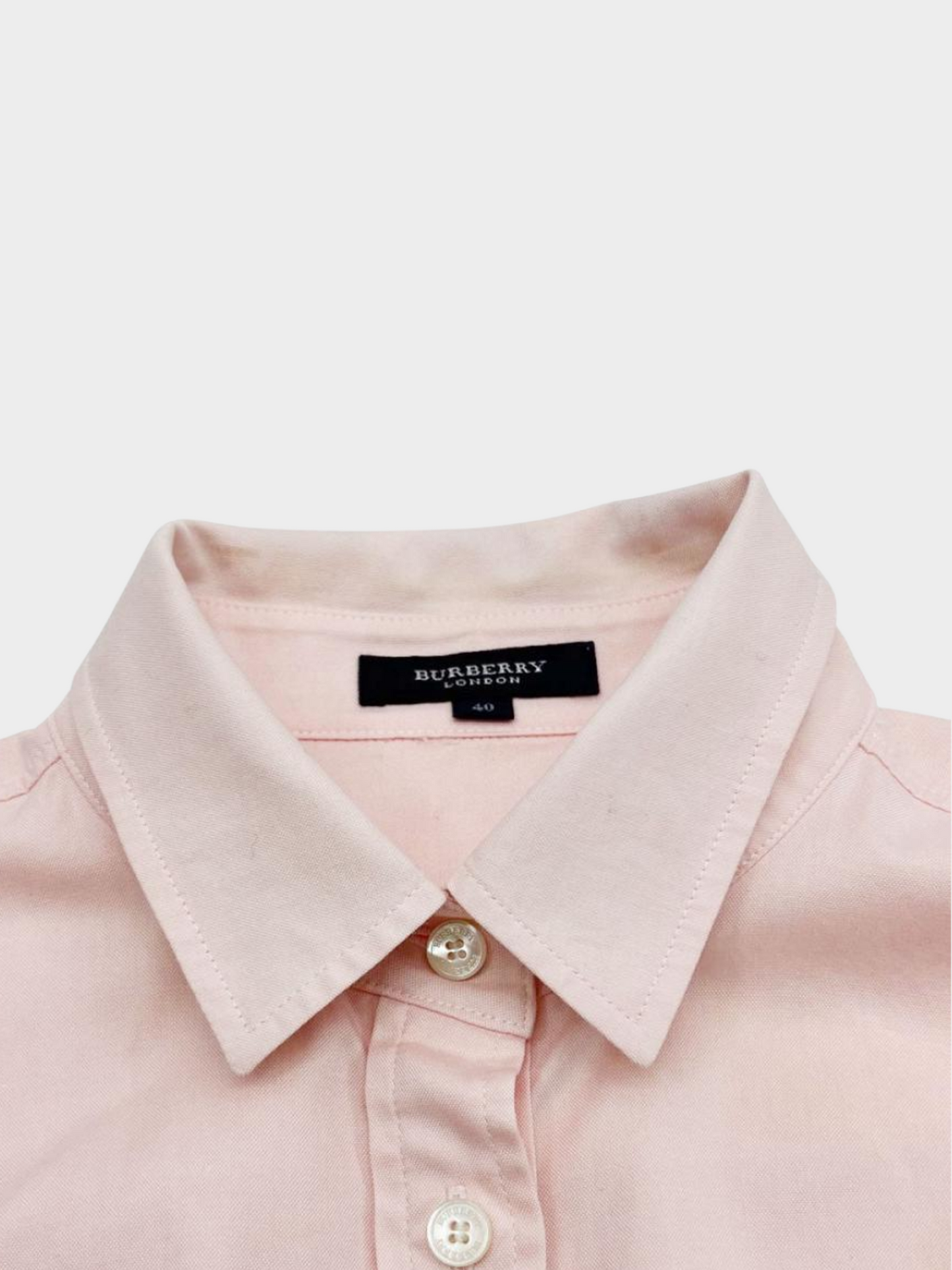 Burberry 2000s Pink Button Down Shirt