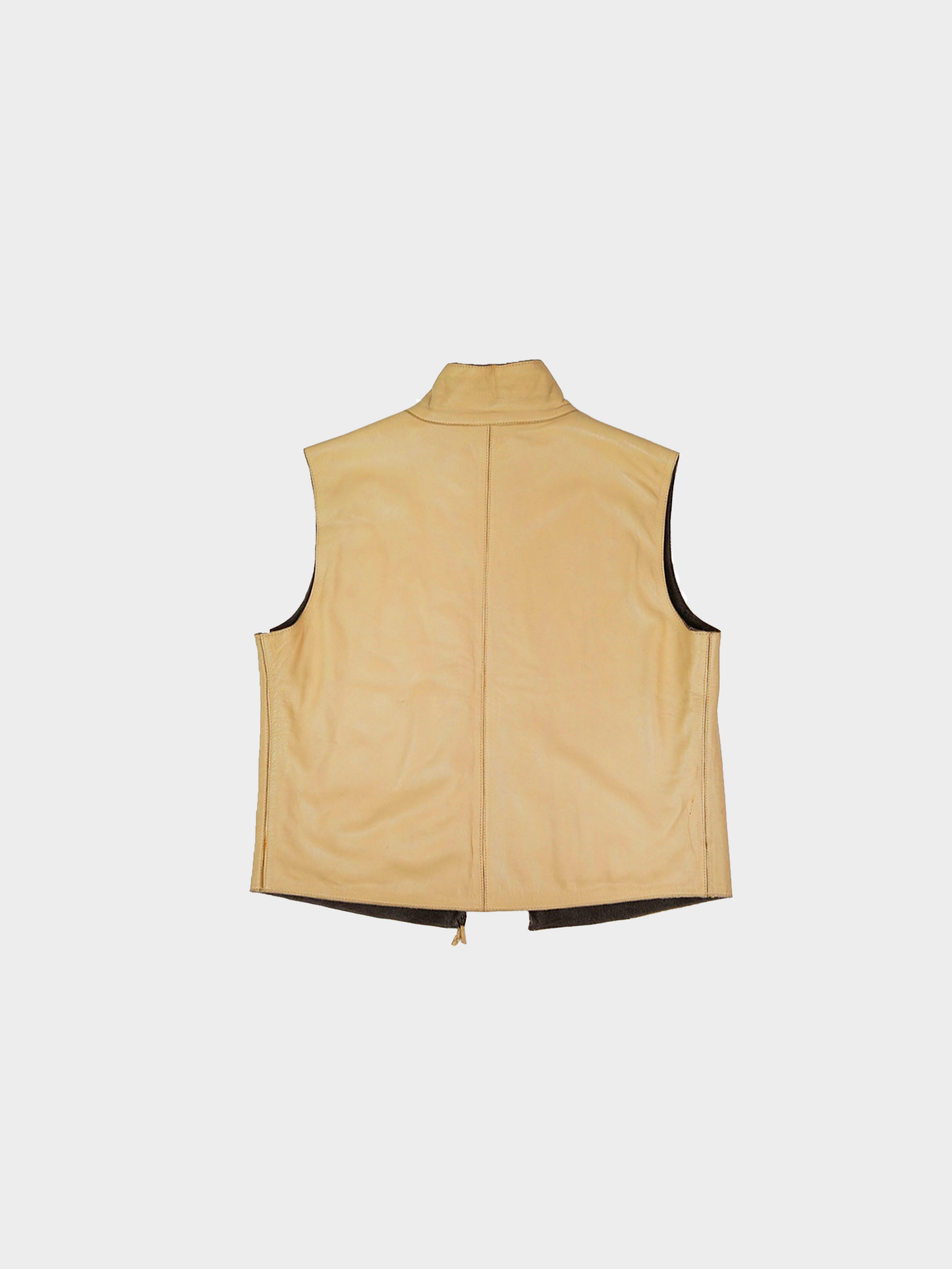Burberry Prorsum FW 2001 Brown Two-Sided Leather Vest