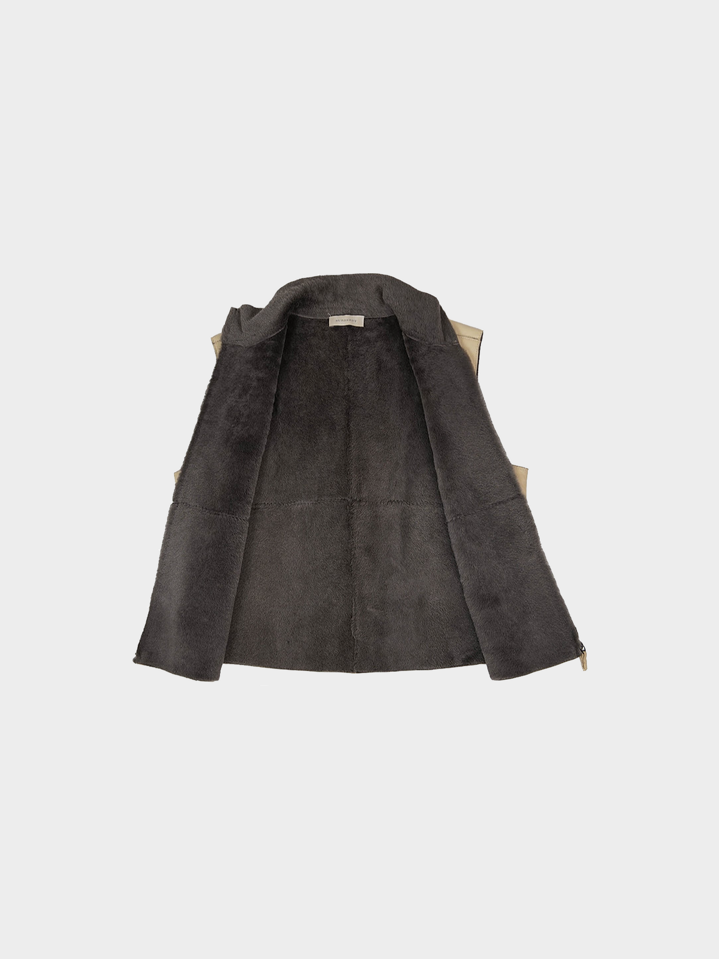 Burberry Prorsum FW 2001 Brown Two-Sided Leather Vest