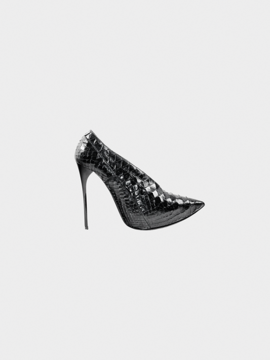 Burberry Prorsum 2000s Python Snakeskin Booties