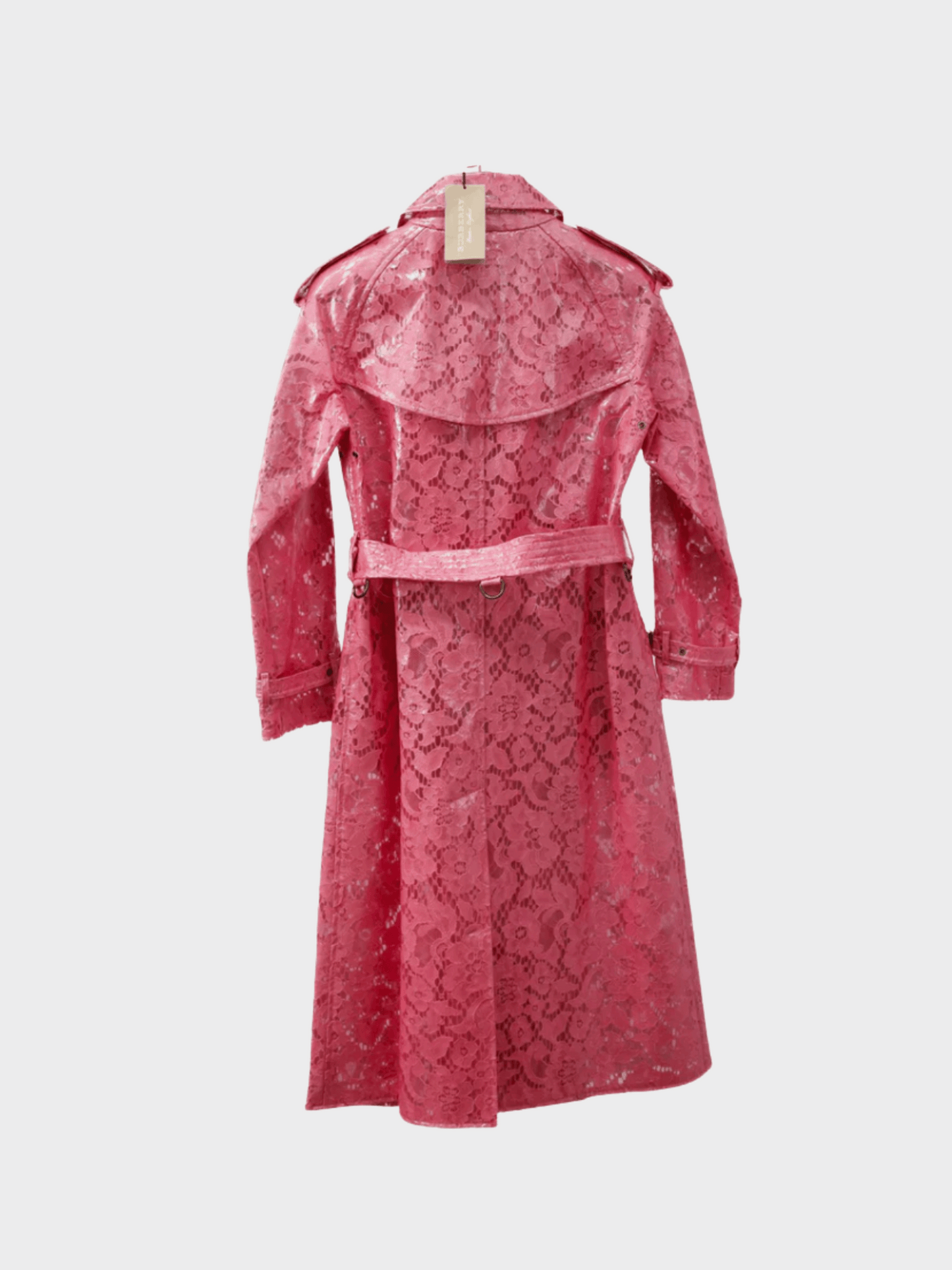 Burberry 2010s Pink Eastheath Embellished Trench Coat