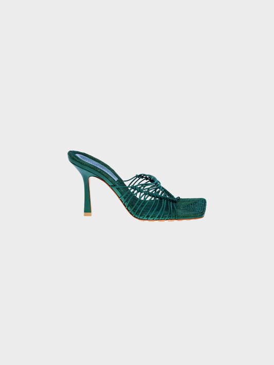 Bottega Veneta 2020s Emerald Green Strappy Sandals