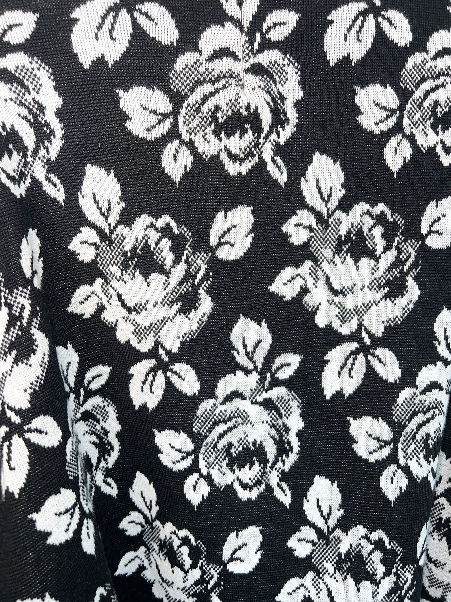 Balenciaga 2019 High-Neck Floral Jacquard Sweater