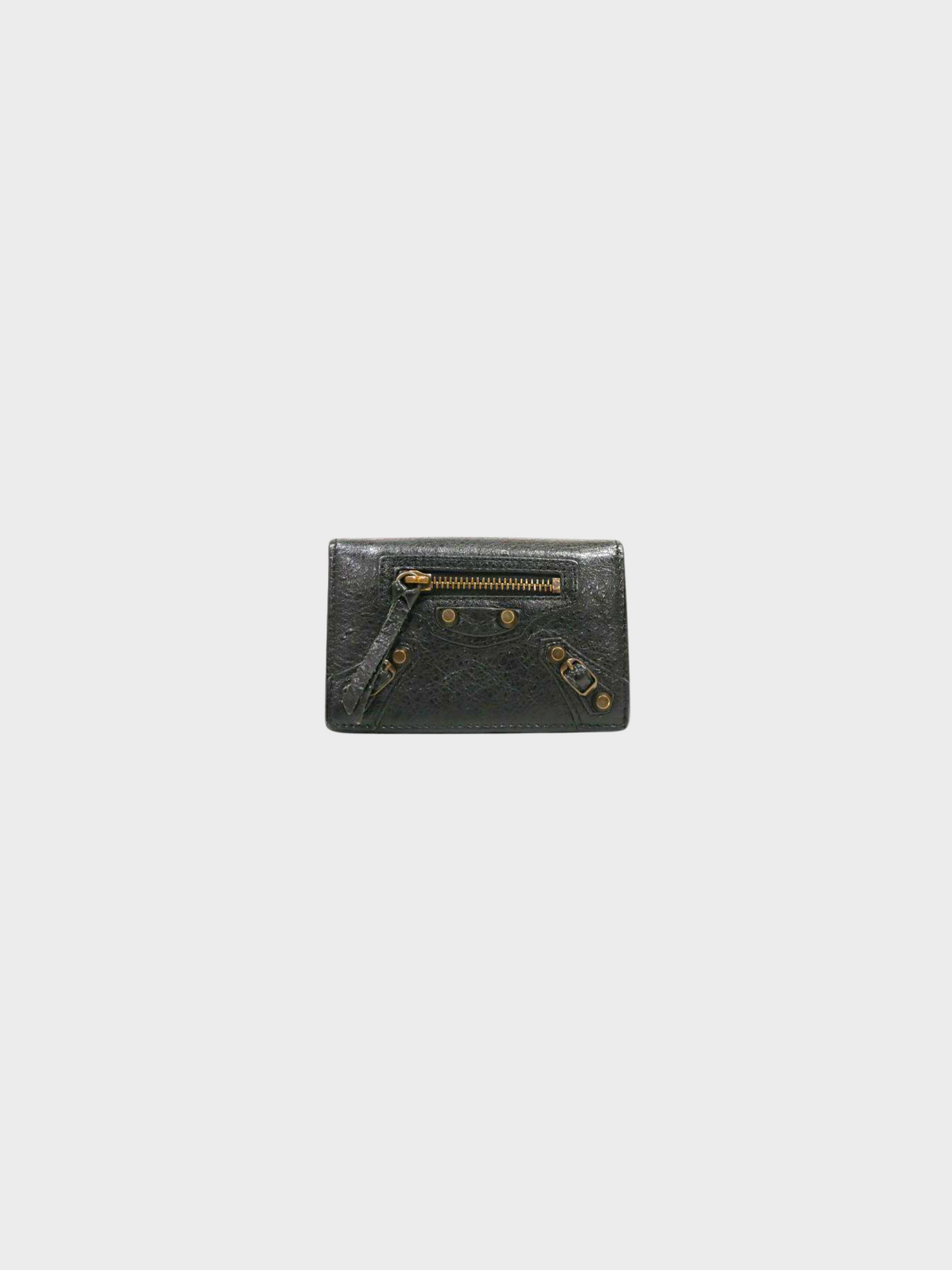 Balenciaga 2010s City Black Leather Card Case