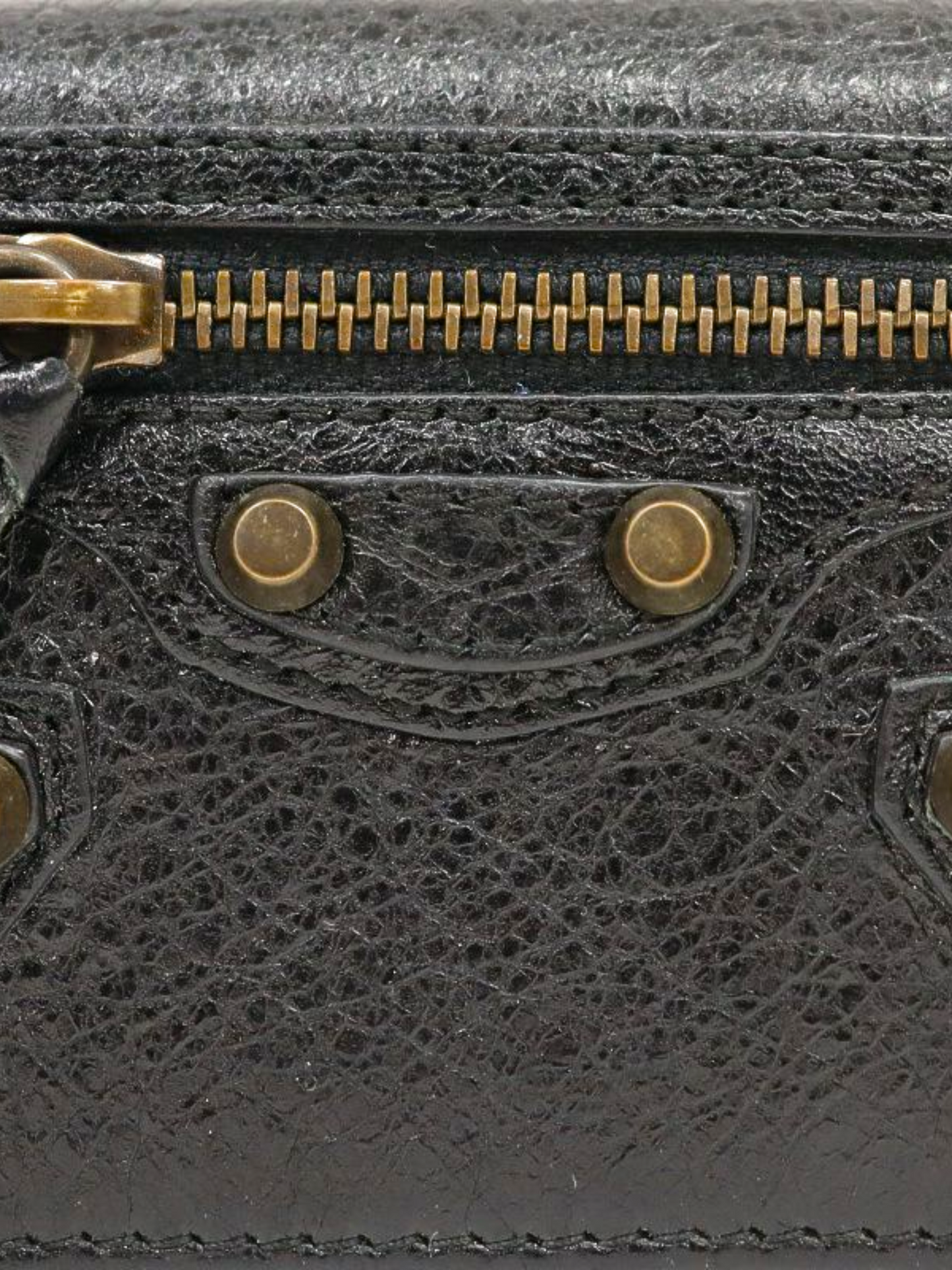 Balenciaga 2010s City Black Leather Card Case