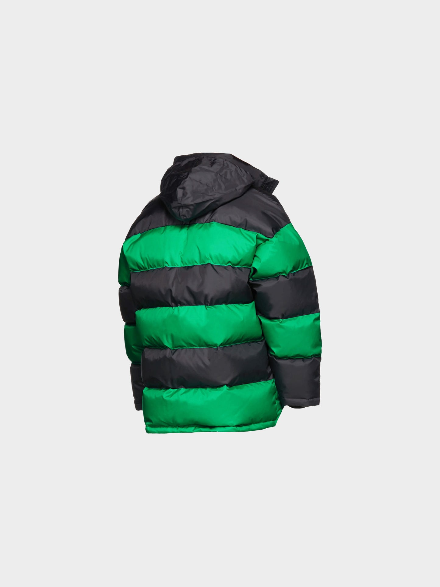 Balenciaga FW 2018 Green Striped Oversized Puffer Jacket