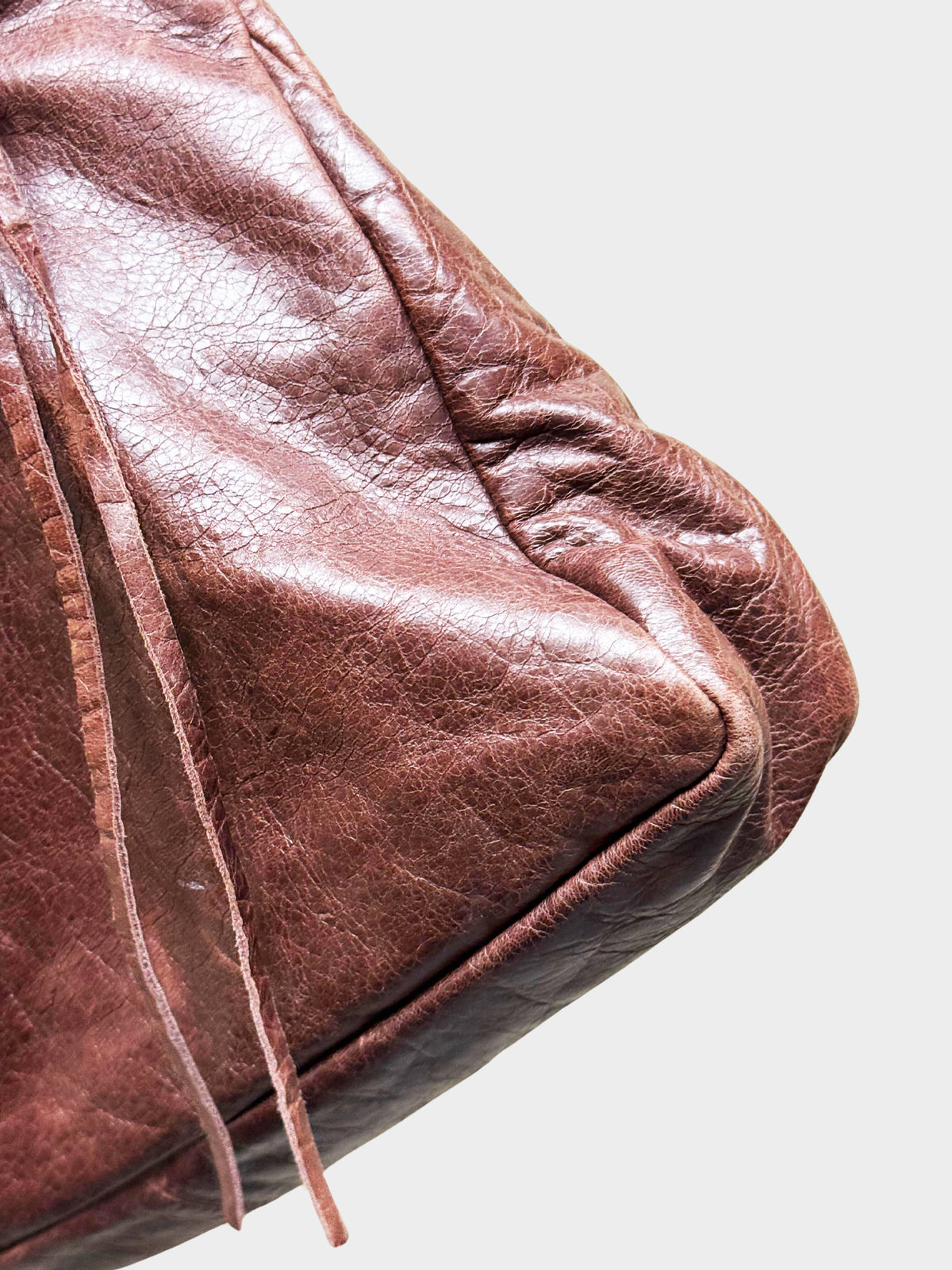 Balenciaga Early 2000s Brown Leather City Bag
