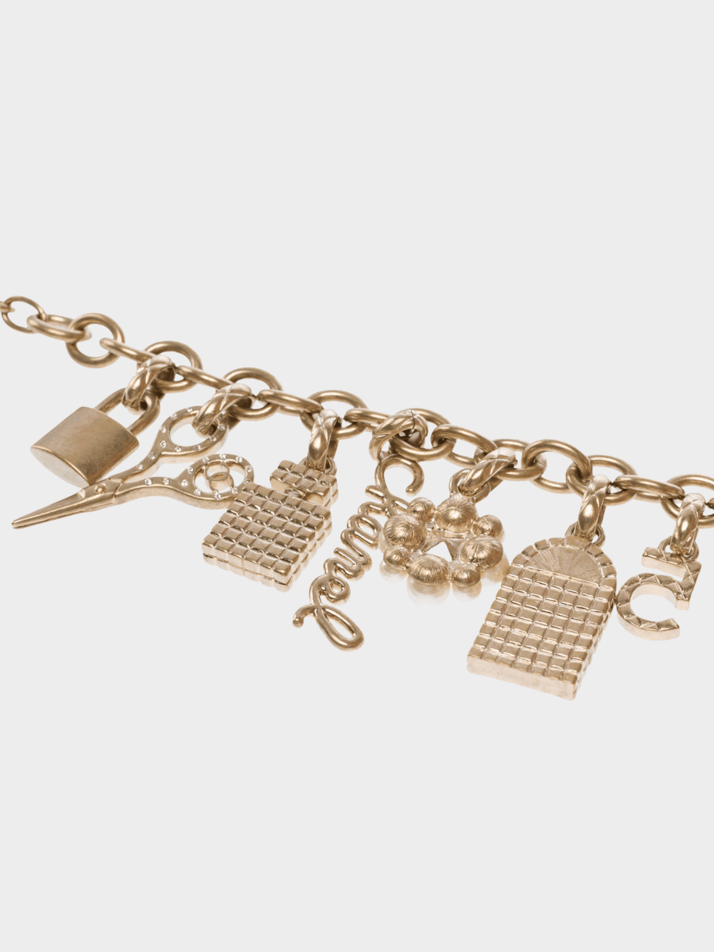 Chanel 2010s Gold Charm Bracelet