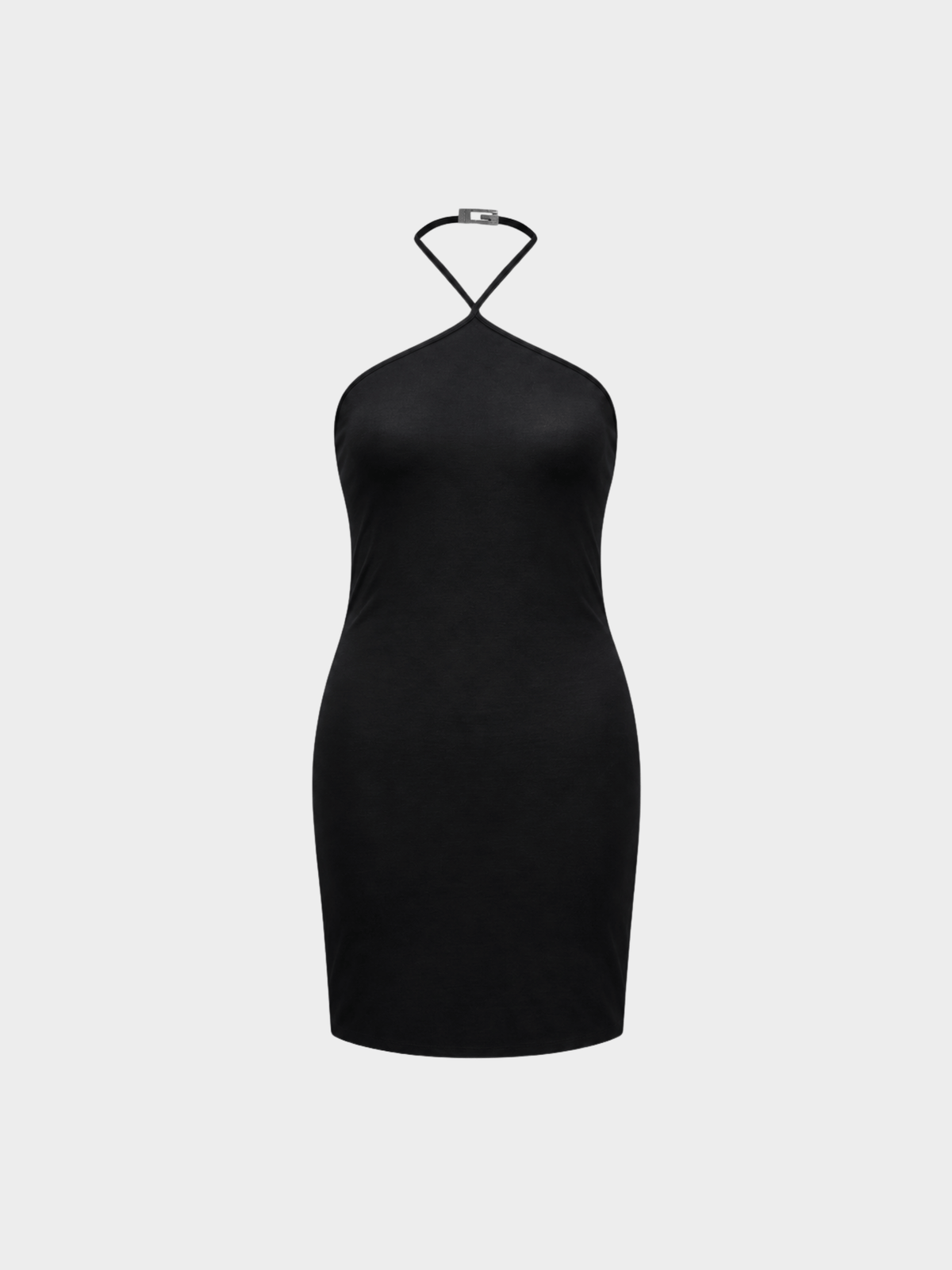 Gucci FW 1998 by Tom Ford Black Bodycon Halter Mini Dress