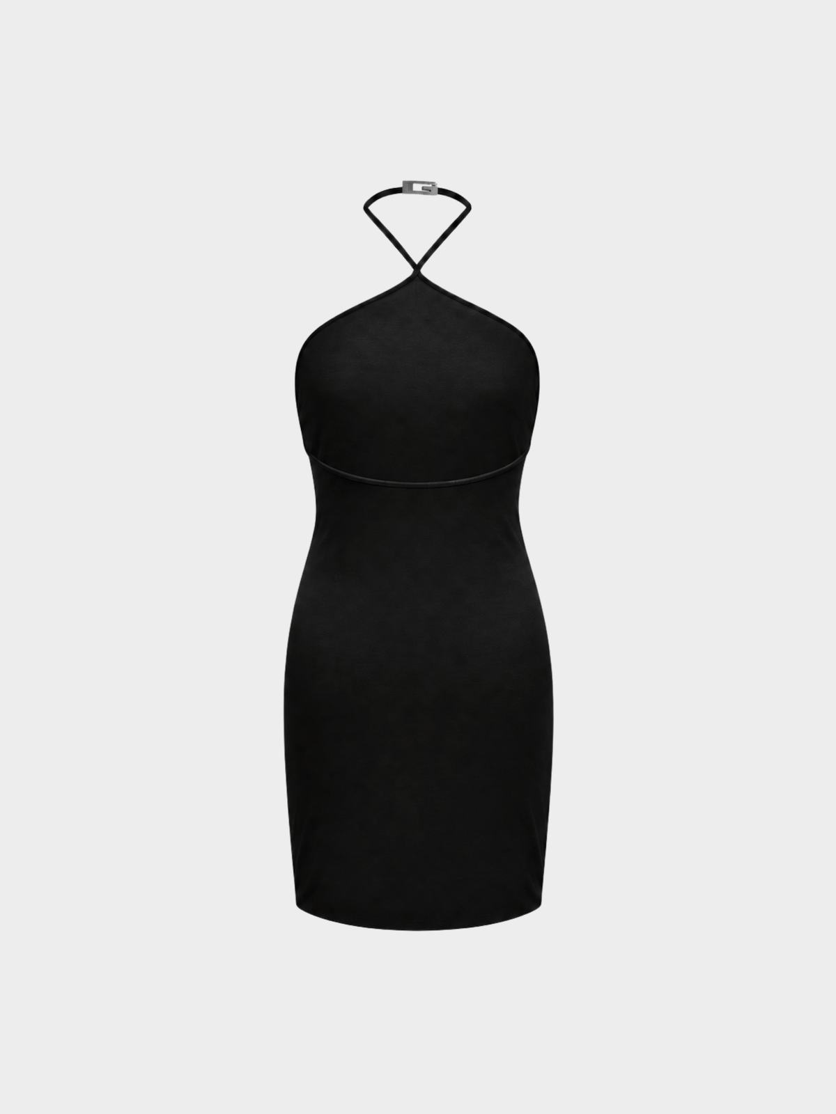 Gucci FW 1998 by Tom Ford Black Bodycon Halter Mini Dress