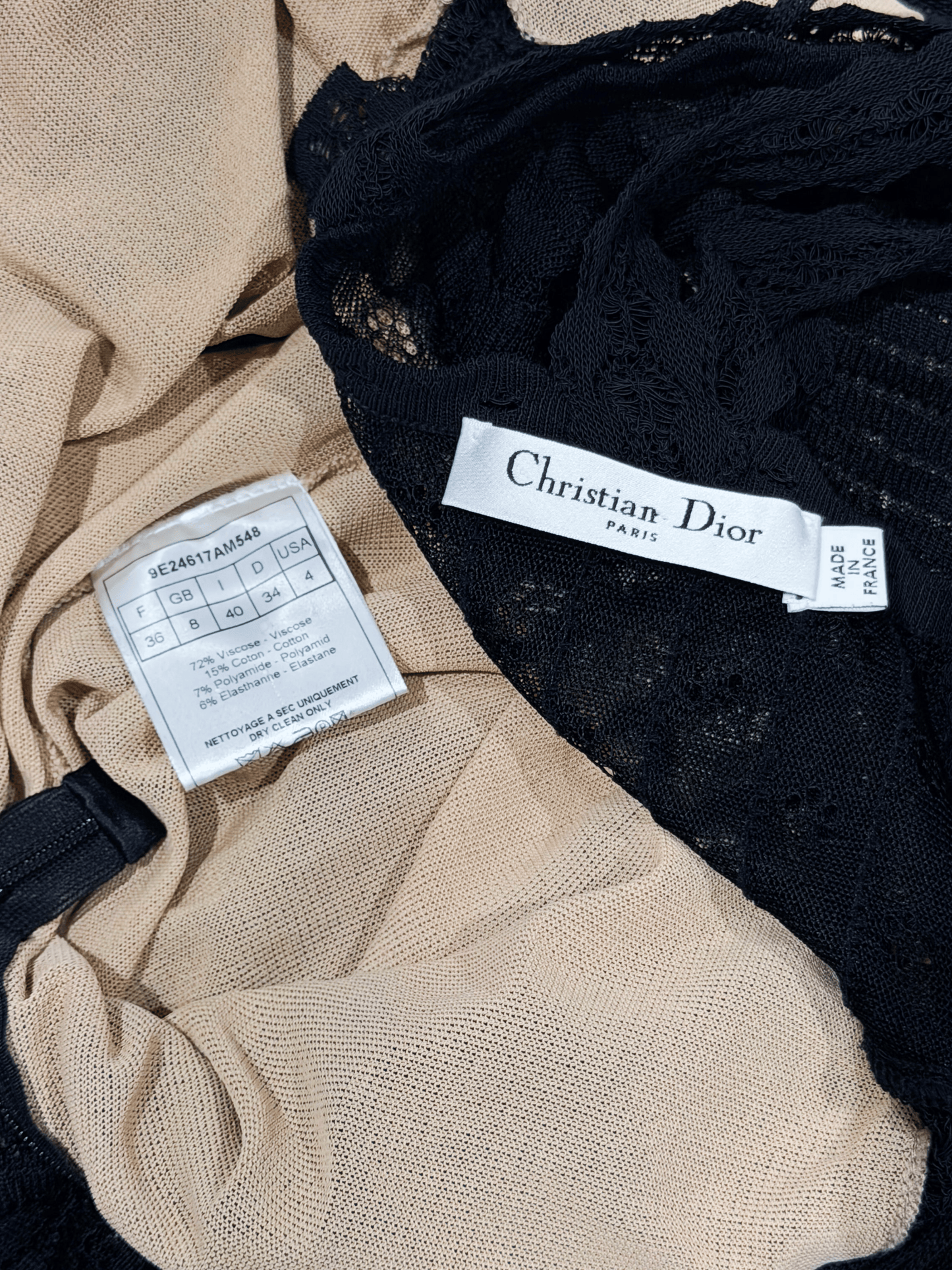 Christian Dior SS 2009 by John Galliano Black Knitwear Dress