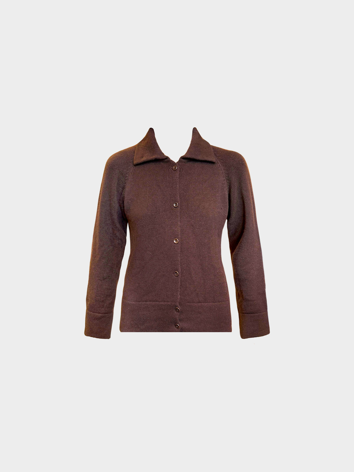 Bottega Veneta 2000s Brown Cashmere Cardigan