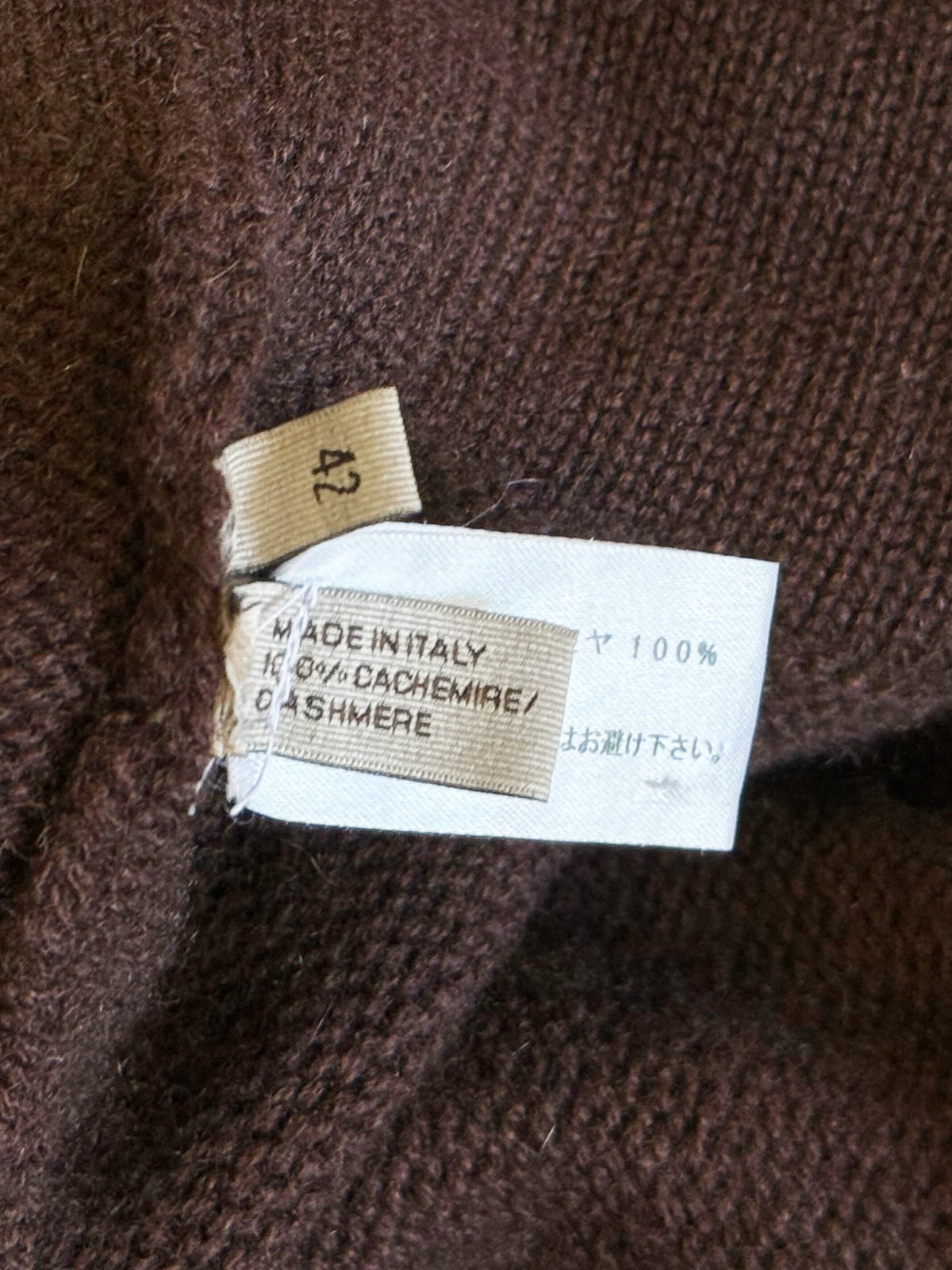 Bottega Veneta 2000s Brown Cashmere Cardigan