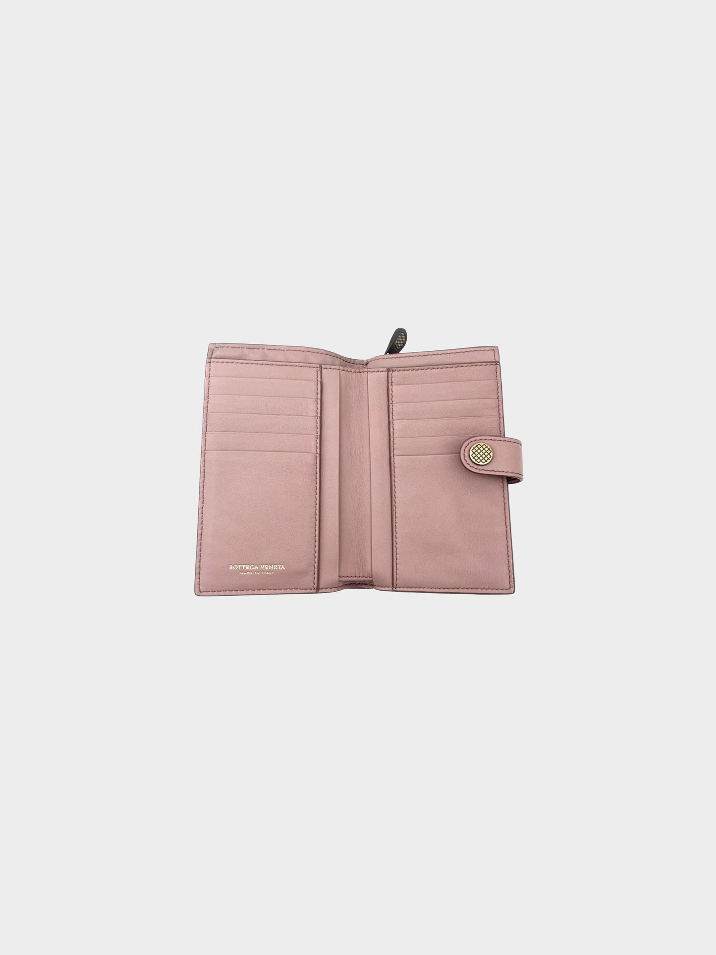 Bottega Veneta 2010s Mauve Intrecciato Wallet