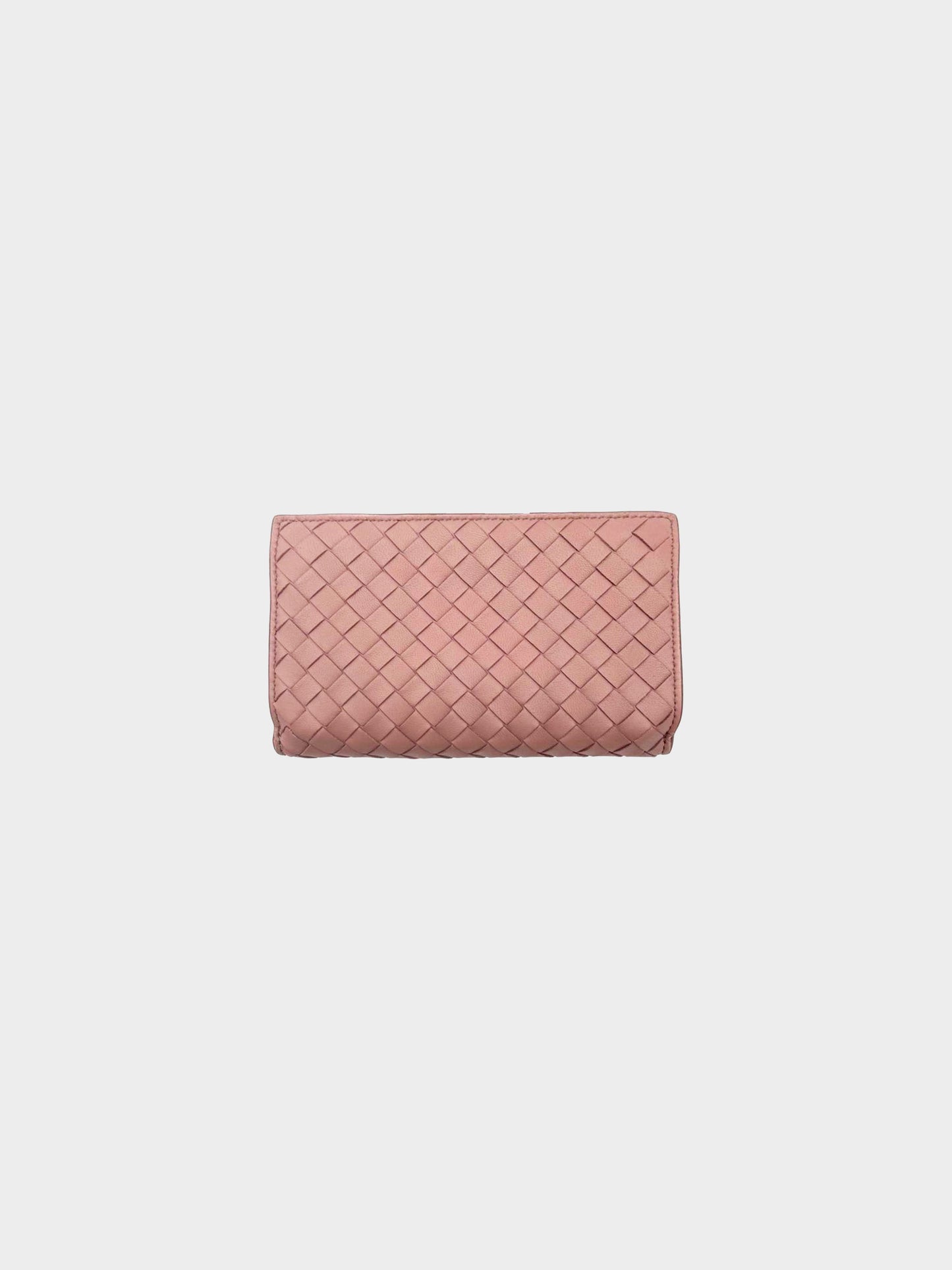 Bottega Veneta 2010s Mauve Intrecciato Wallet