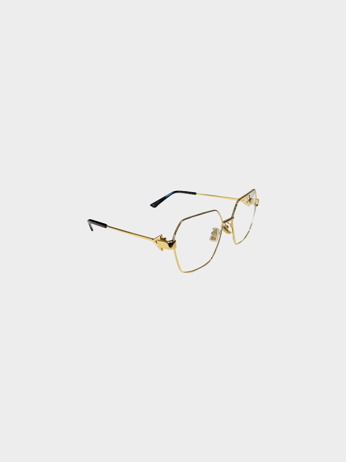 Bottega Veneta 2020s Gold Frame Hexagonal Glasses