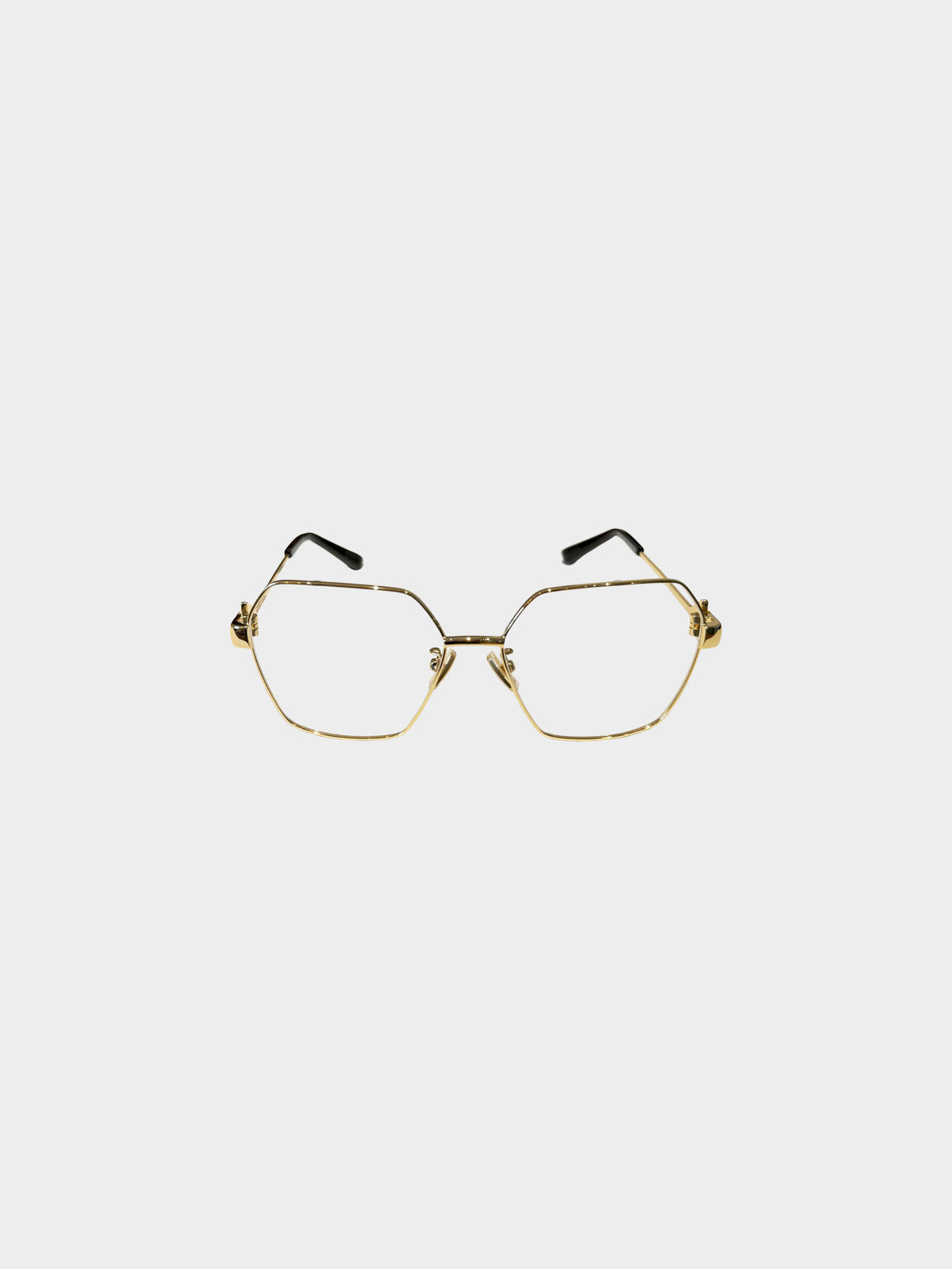 Bottega Veneta 2020s Gold Frame Hexagonal Glasses