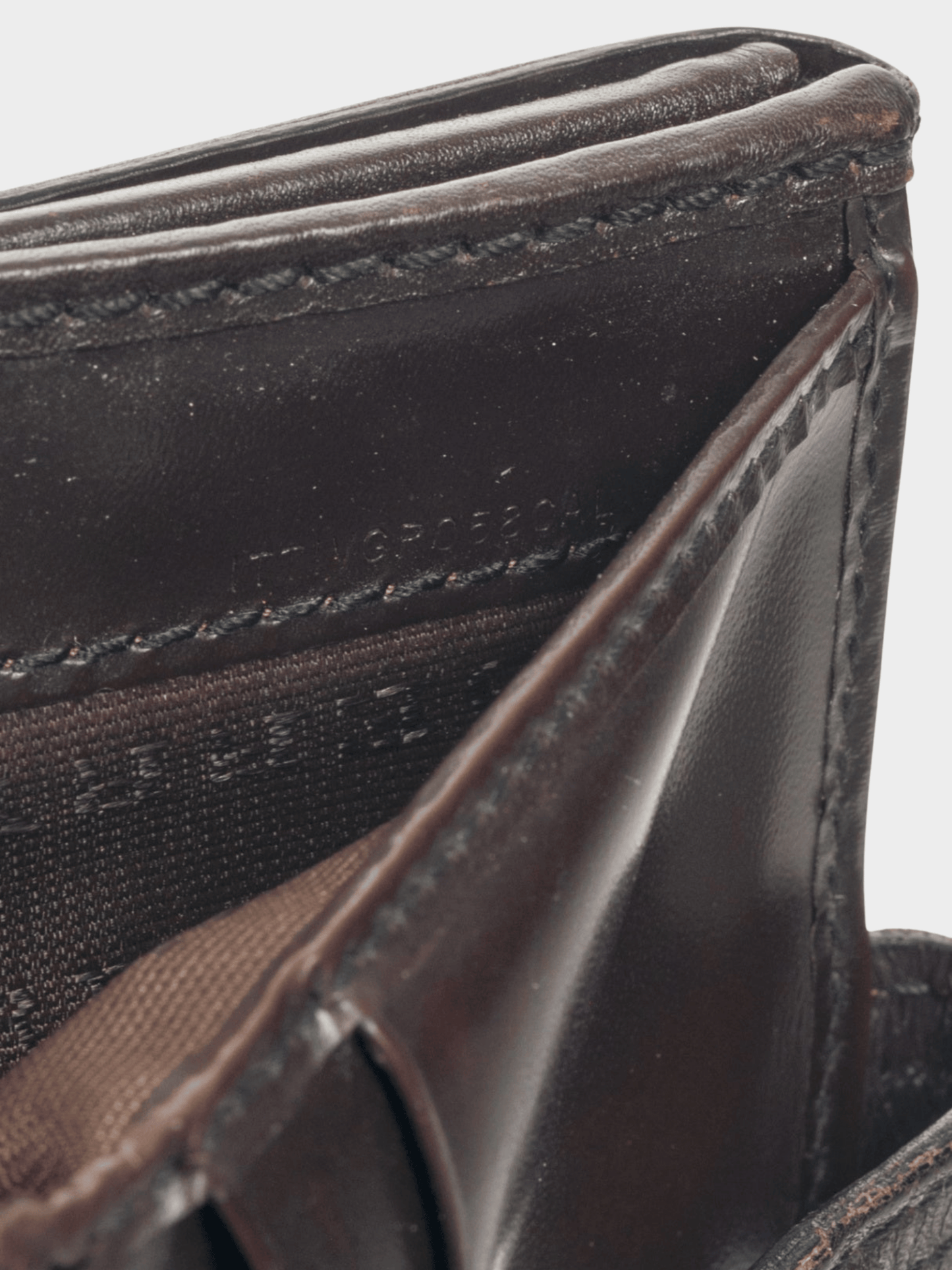 Burberry 2000s Credcoin "Chocolate" Haymarket Check Leather-Trim Wallet