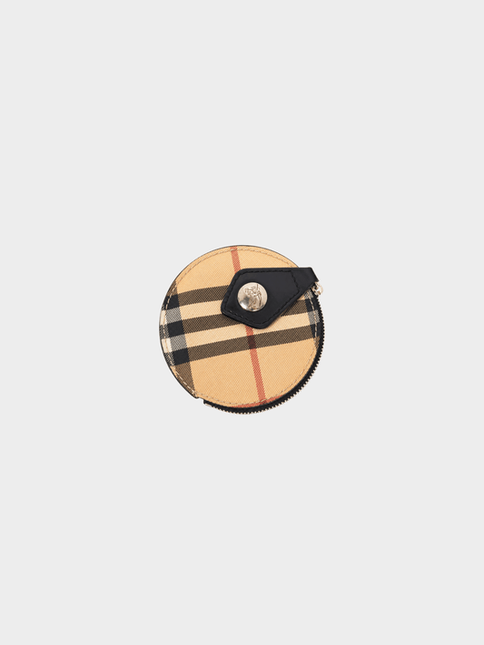 Burberry 2000s House Check Round Coin Purse
