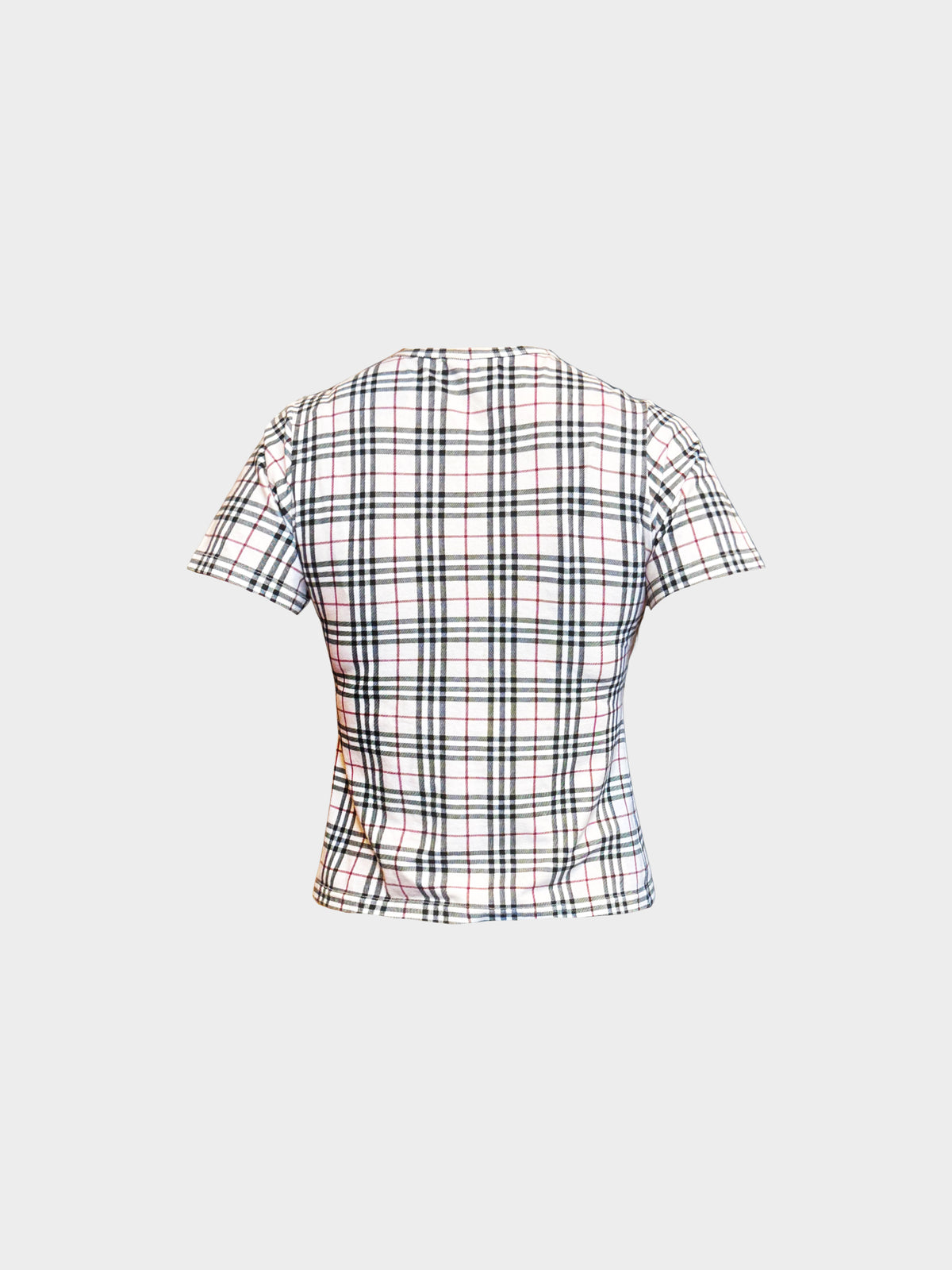 Burberry 2000s Beige Plaid Print Top