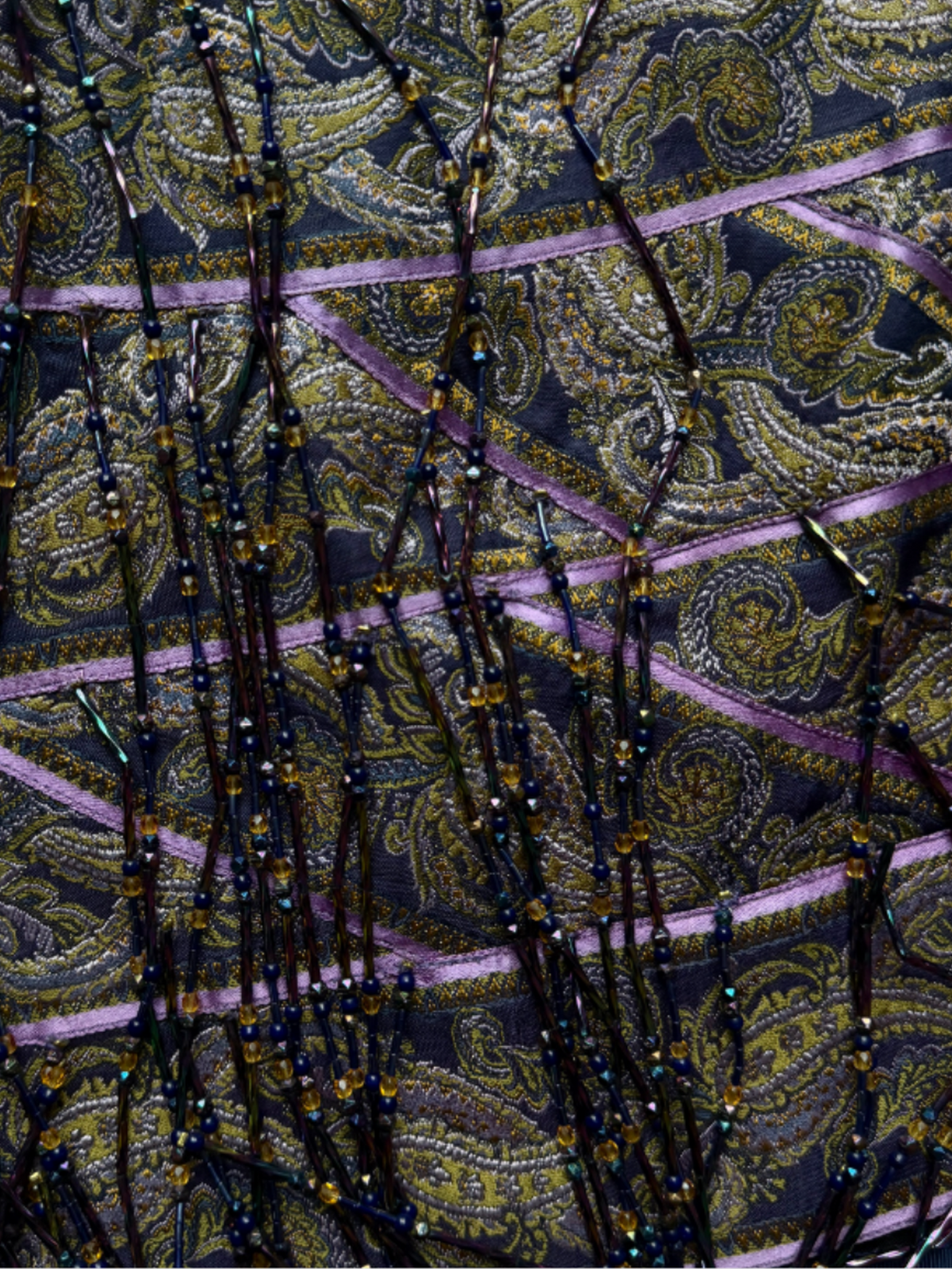 Carven Haute Couture 2000s Violet Embroidered Skirt