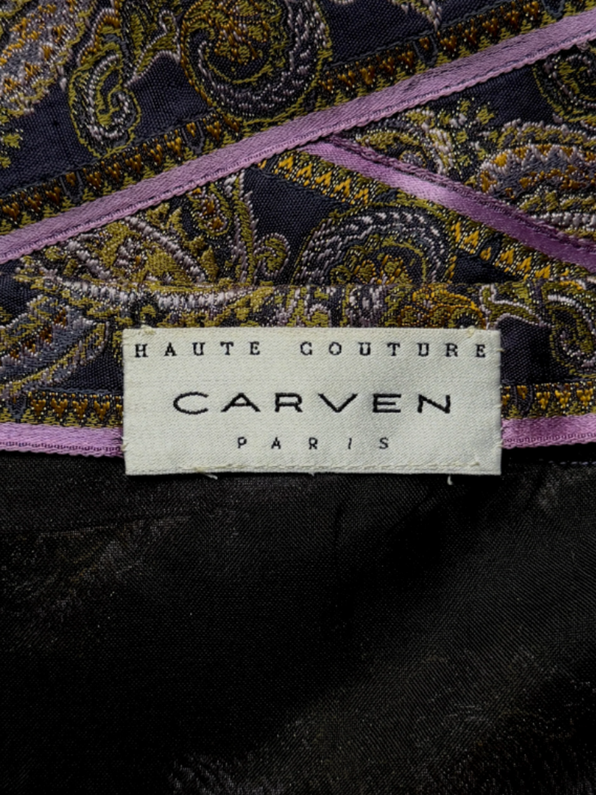 Carven Haute Couture 2000s Violet Embroidered Skirt