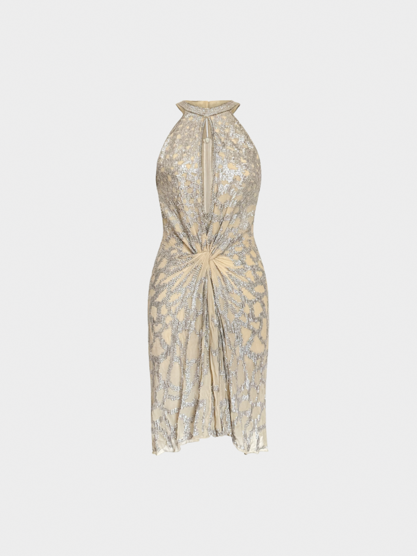 Roberto Cavalli 2007 Beige Embroidered Dress