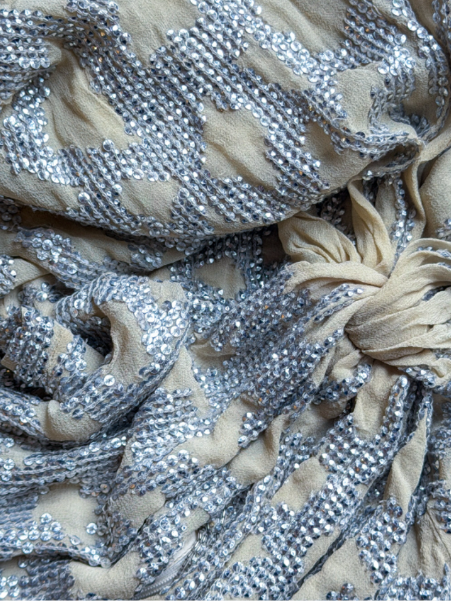 Roberto Cavalli 2007 Beige Embroidered Dress