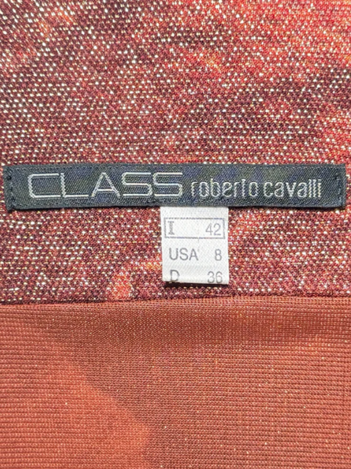 Roberto Cavalli Class SS 2000 Orange Tiger Lurex Dress