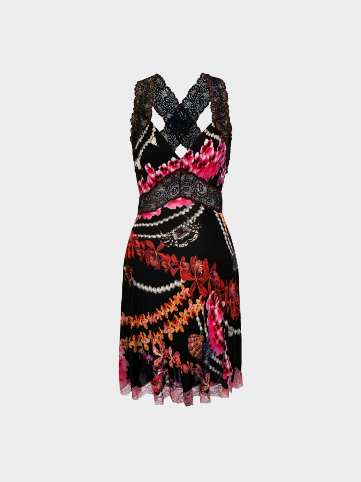Roberto Cavalli 2000s Black lace dress