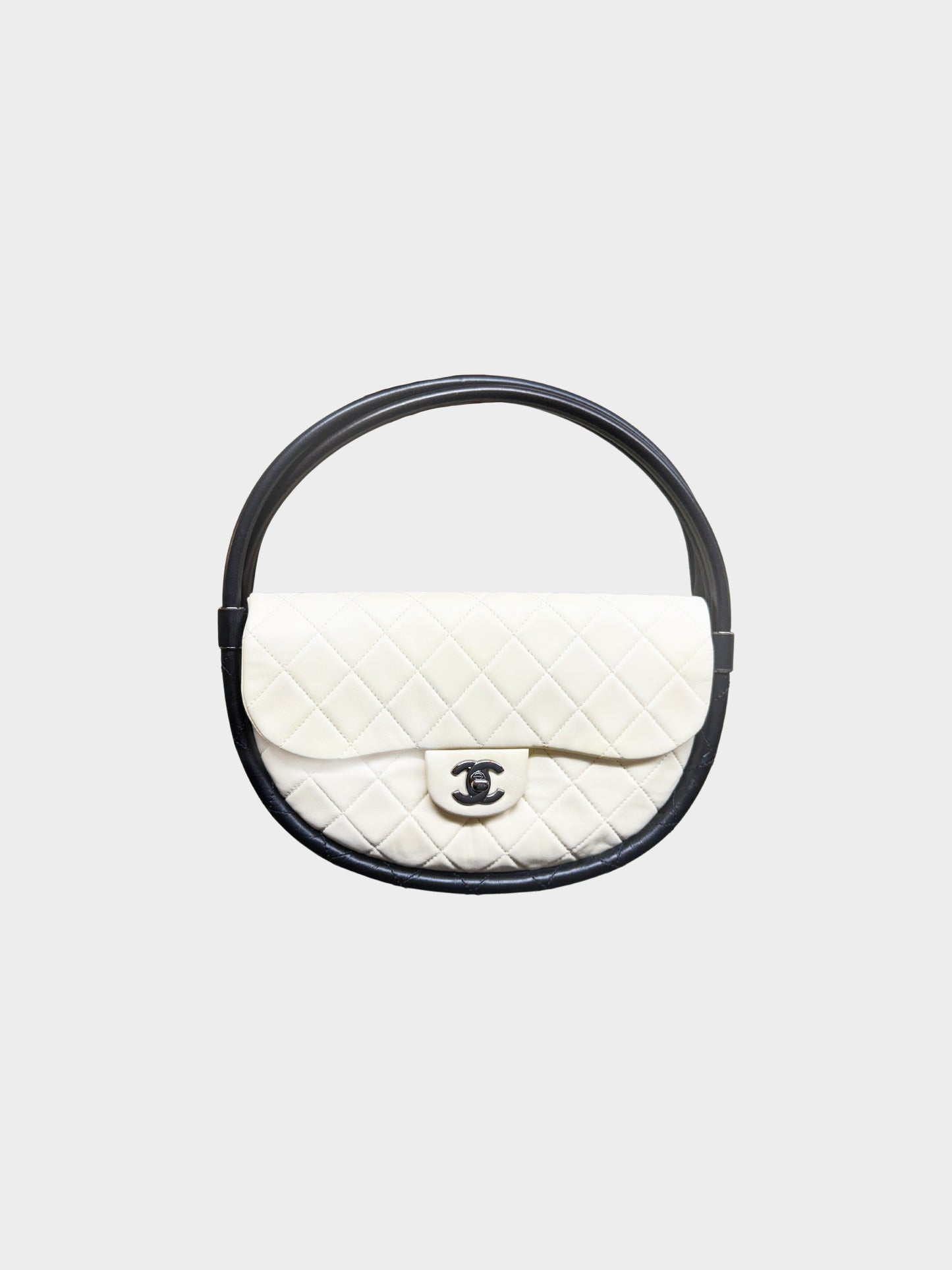 Chanel by Karl Lagerfeld SS 2013 Runway White and Black Hula Bag
