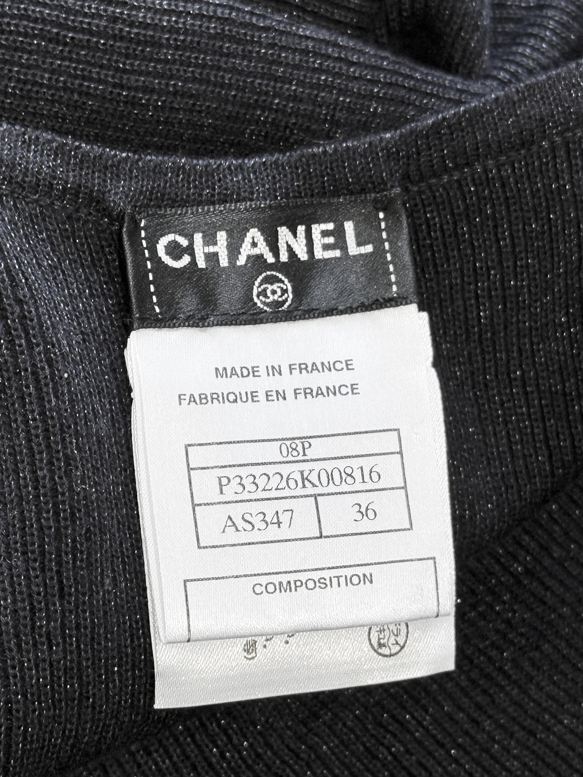 Chanel SS 2008 Black Knitted Silk Romper