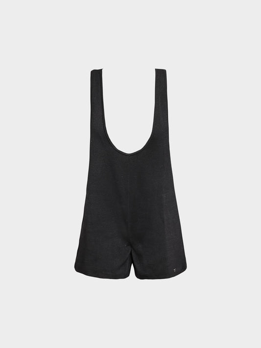 Chanel SS 2008 Black Knitted Silk Romper