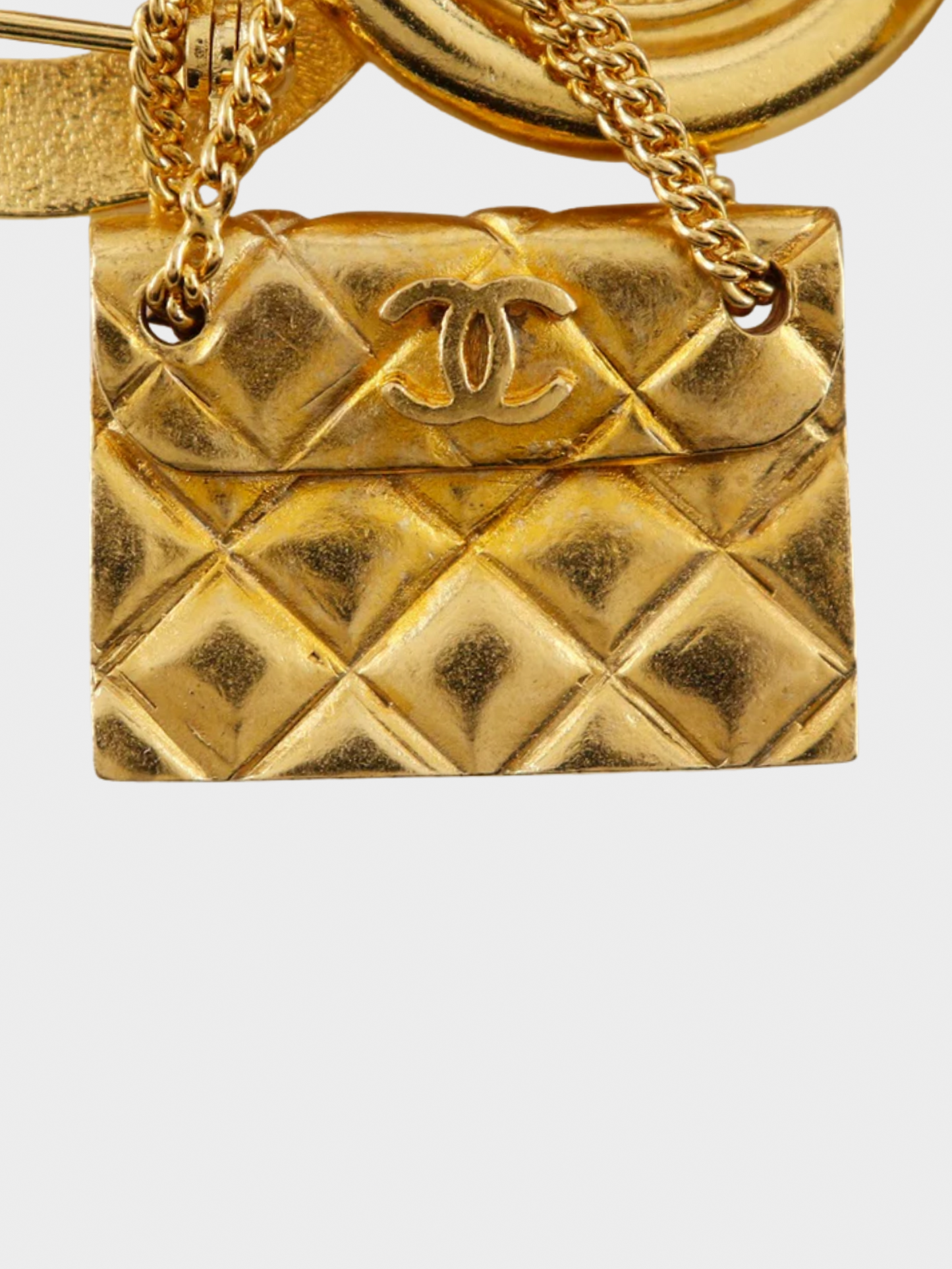 Chanel 1996 Gold Coco Icon Charm Brooch