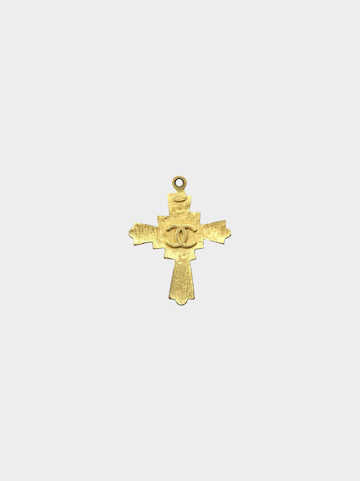 Chanel 1990s CC Gold Cross Pendant