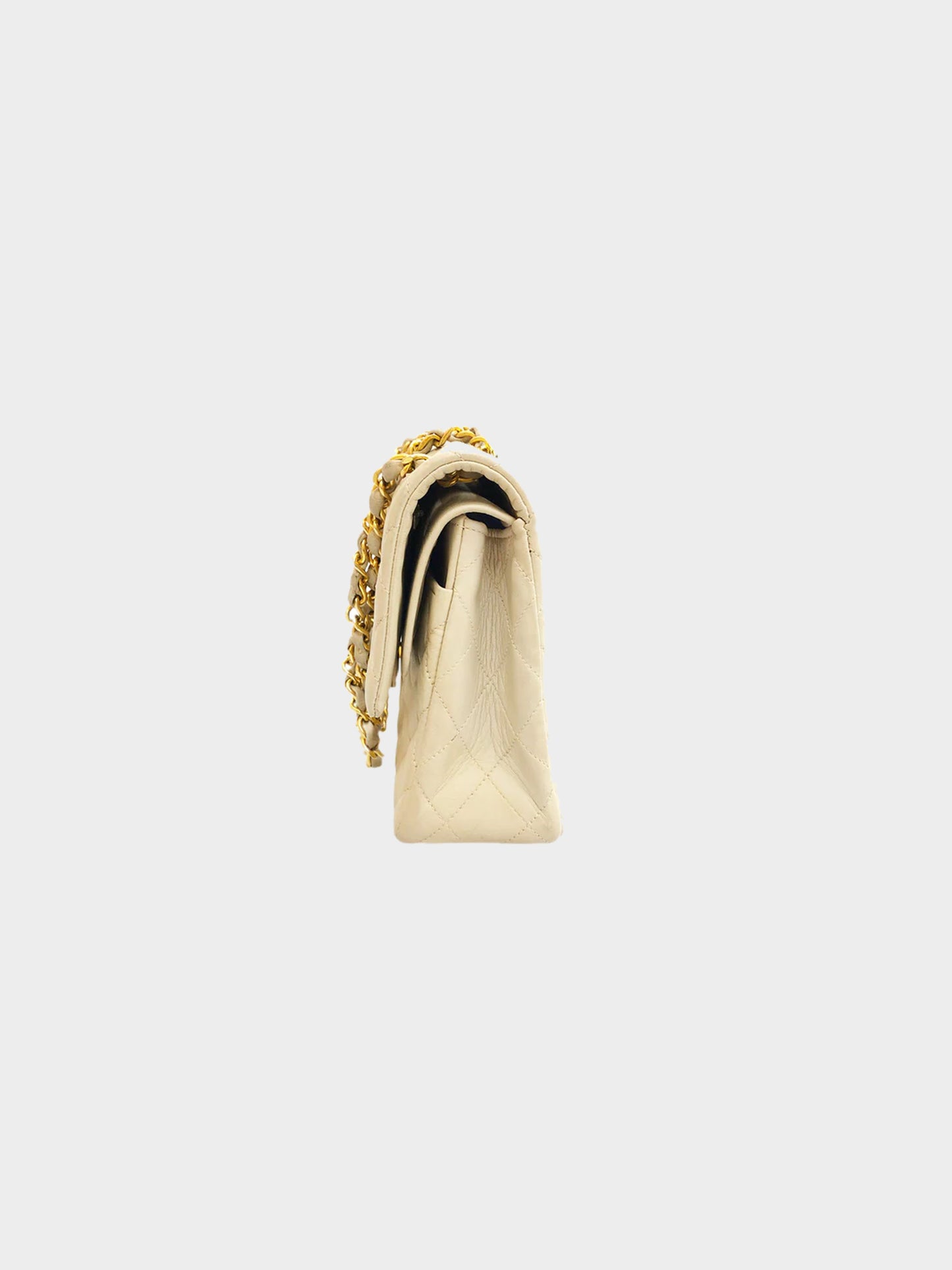 Chanel 2000s Beige Quilted Leather Classic Flap