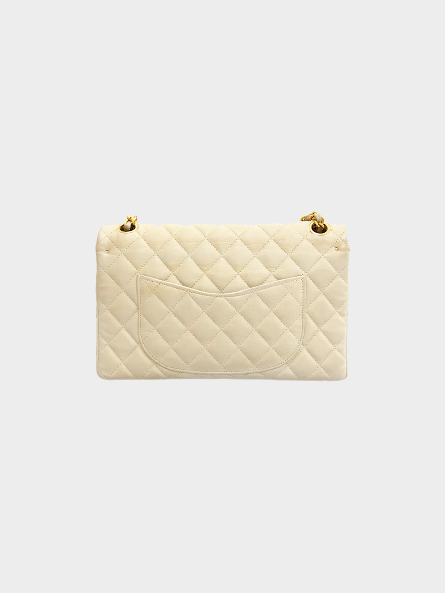Chanel 2000s Beige Quilted Leather Classic Flap