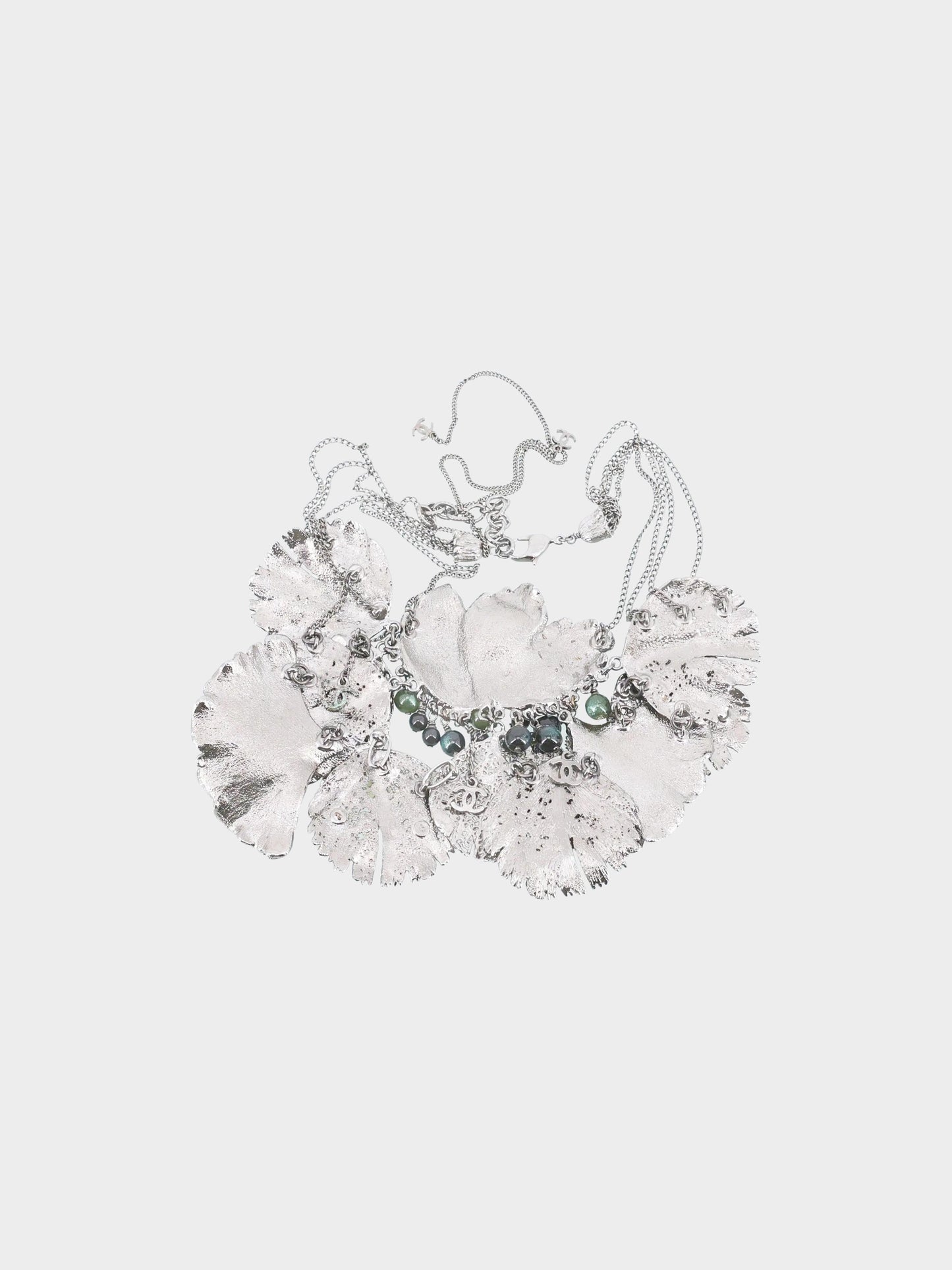 Chanel by Karl Lagerfeld SS 2011 Prototype Metal Foliage Multi-strand Necklace