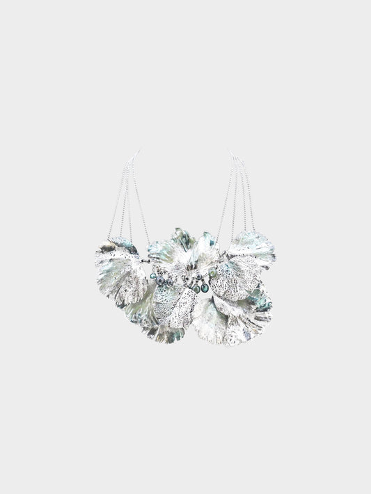Chanel by Karl Lagerfeld SS 2011 Prototype Metal Foliage Multi-strand Necklace