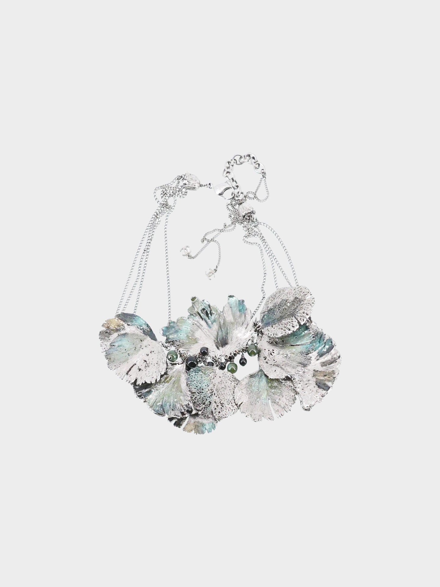 Chanel by Karl Lagerfeld SS 2011 Prototype Metal Foliage Multi-strand Necklace