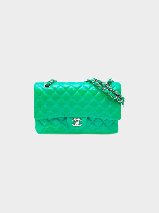 Chanel 2012 Patent Leather Green Flap Bag