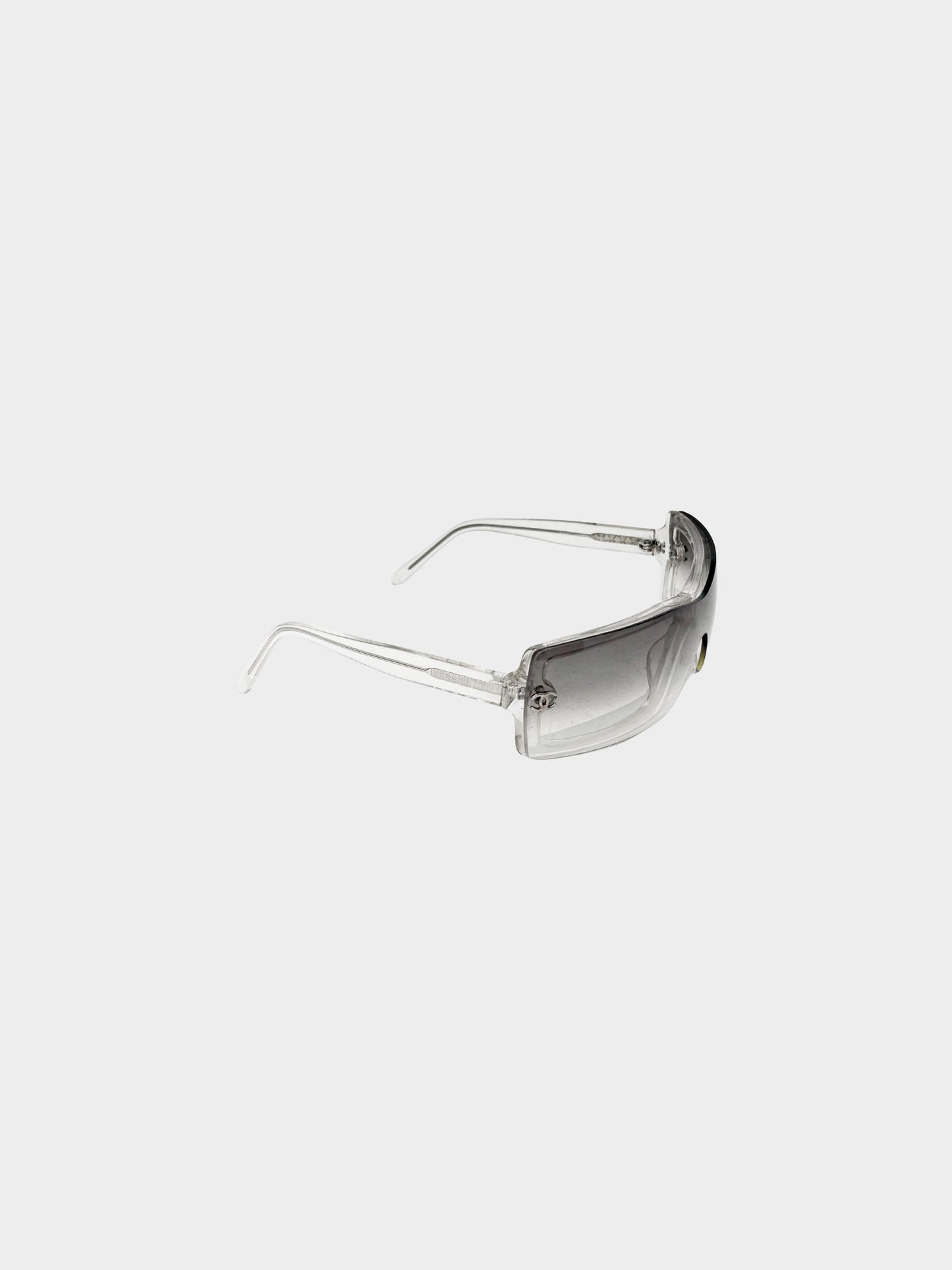 Chanel Early 2000s Monochrome Gradient CC Rimless Sunglasses