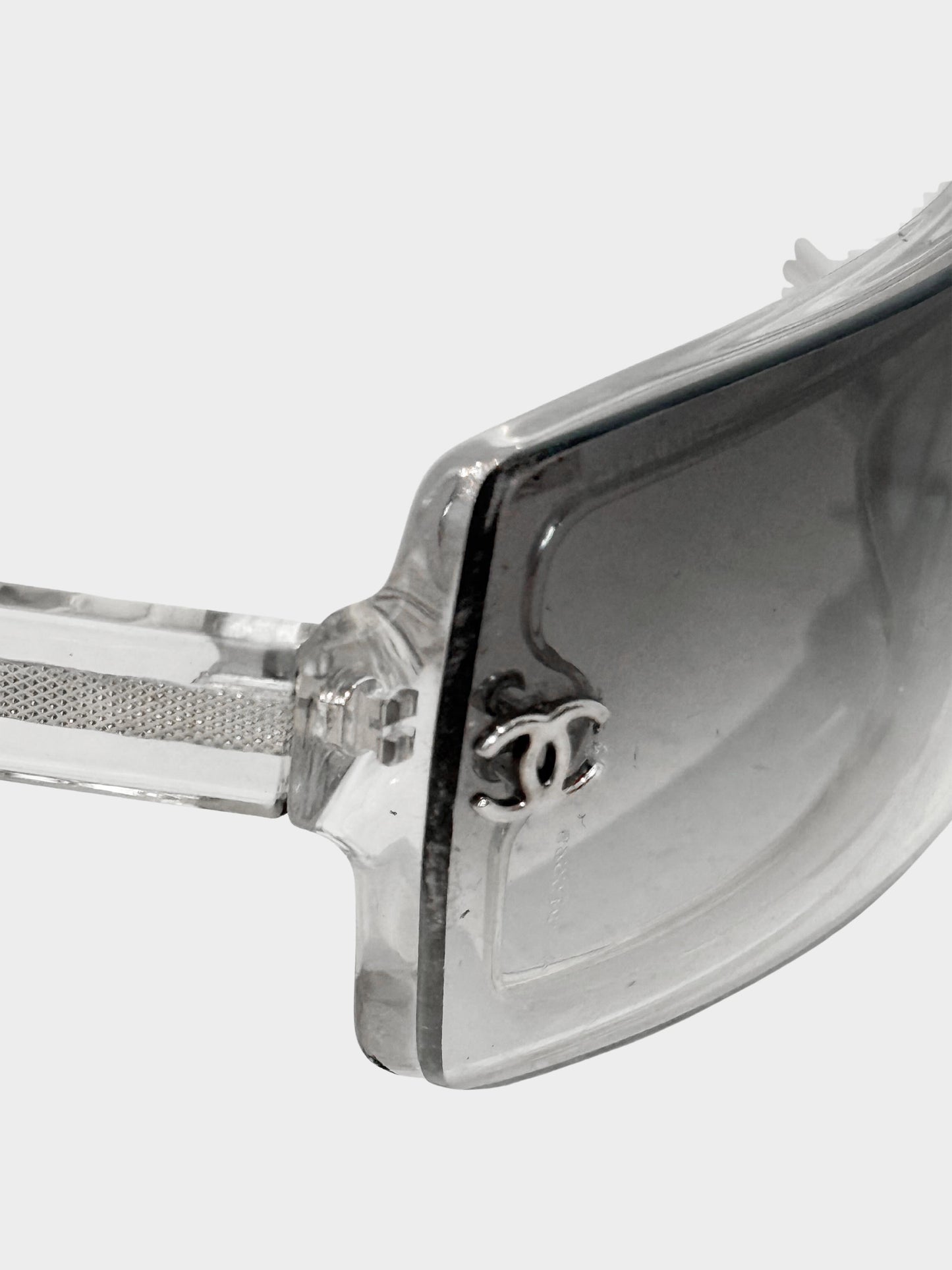 Chanel Early 2000s Monochrome Gradient CC Rimless Sunglasses