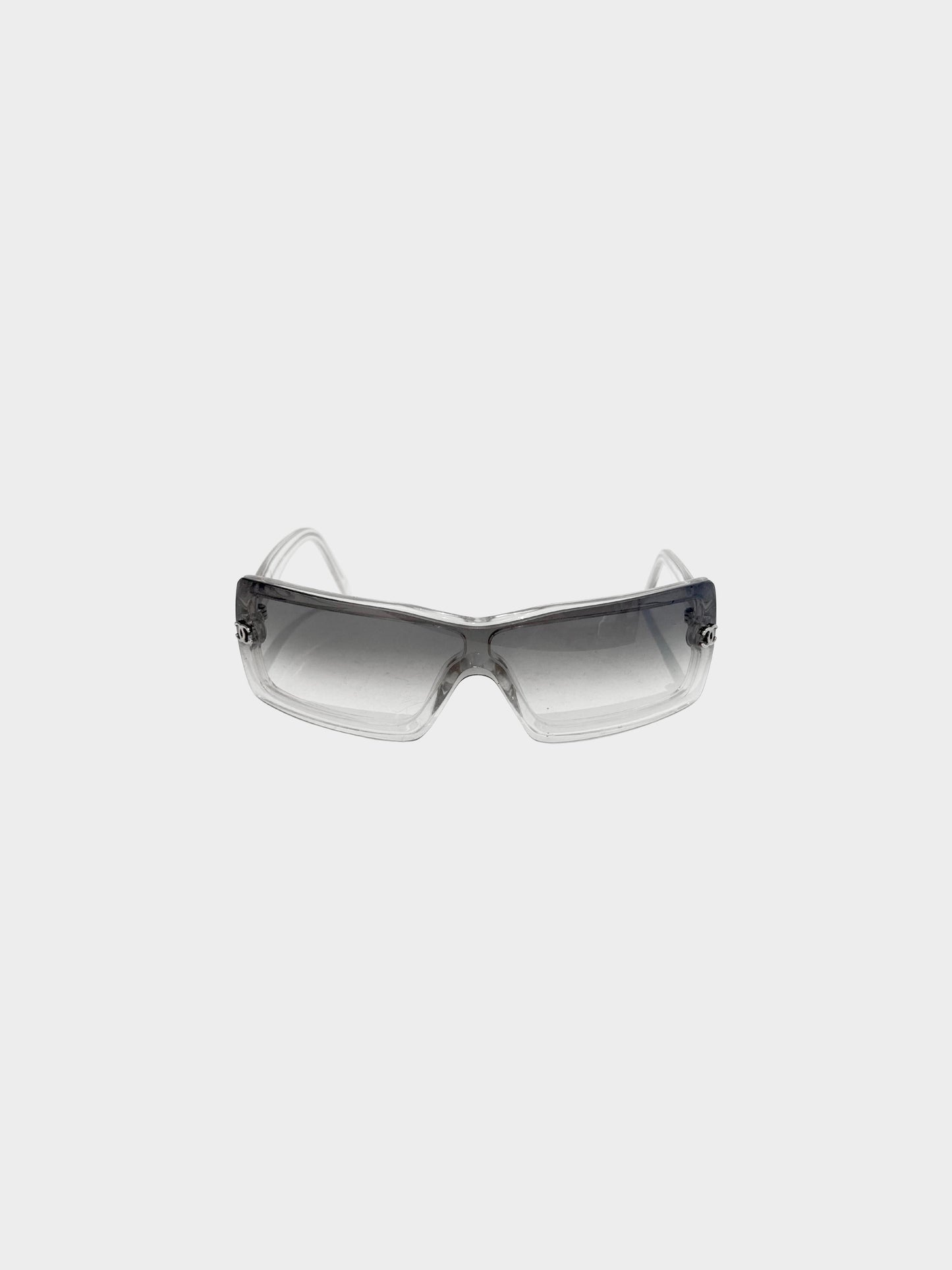 Chanel Early 2000s Monochrome Gradient CC Rimless Sunglasses