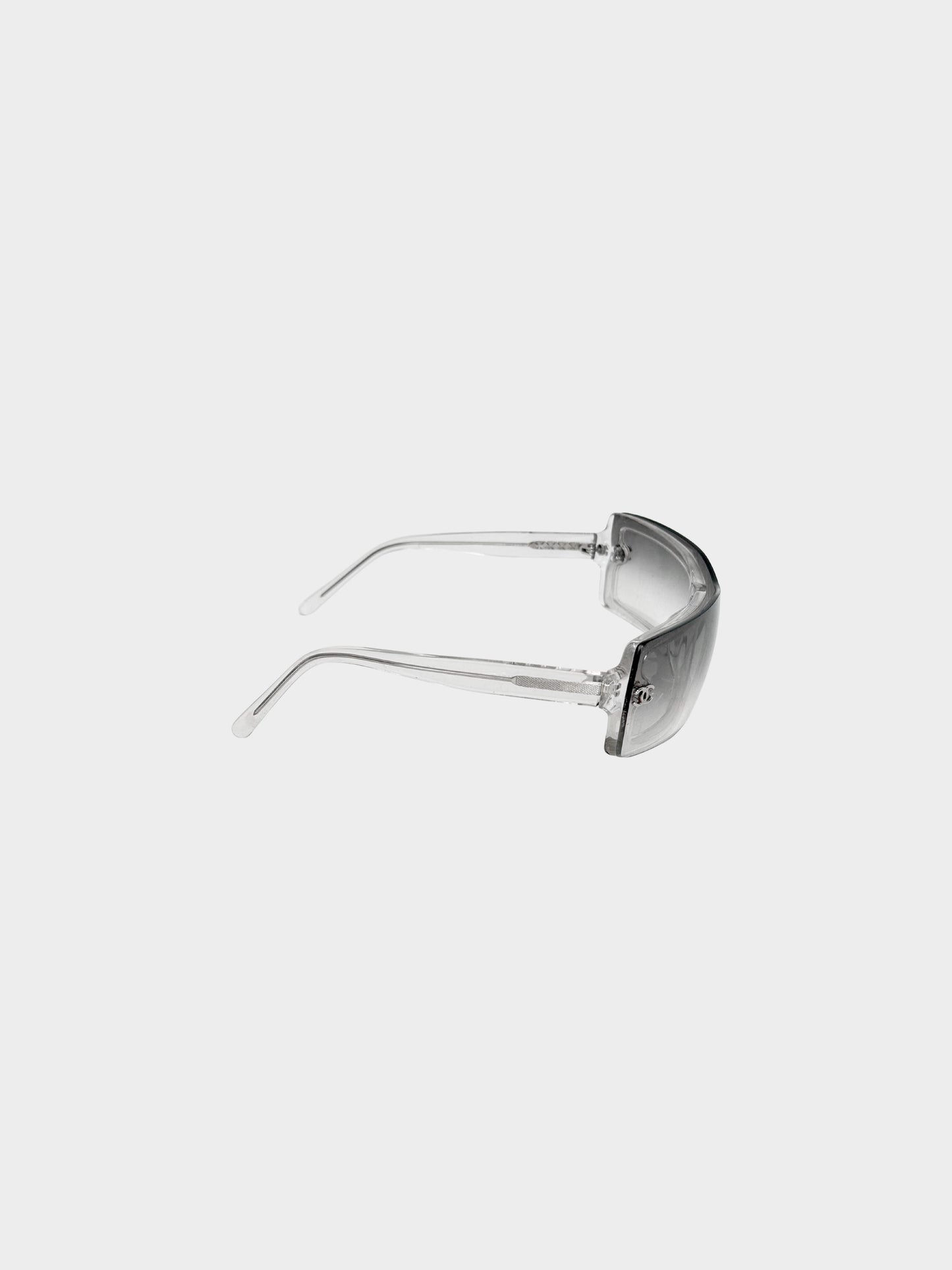 Chanel Early 2000s Monochrome Gradient CC Rimless Sunglasses