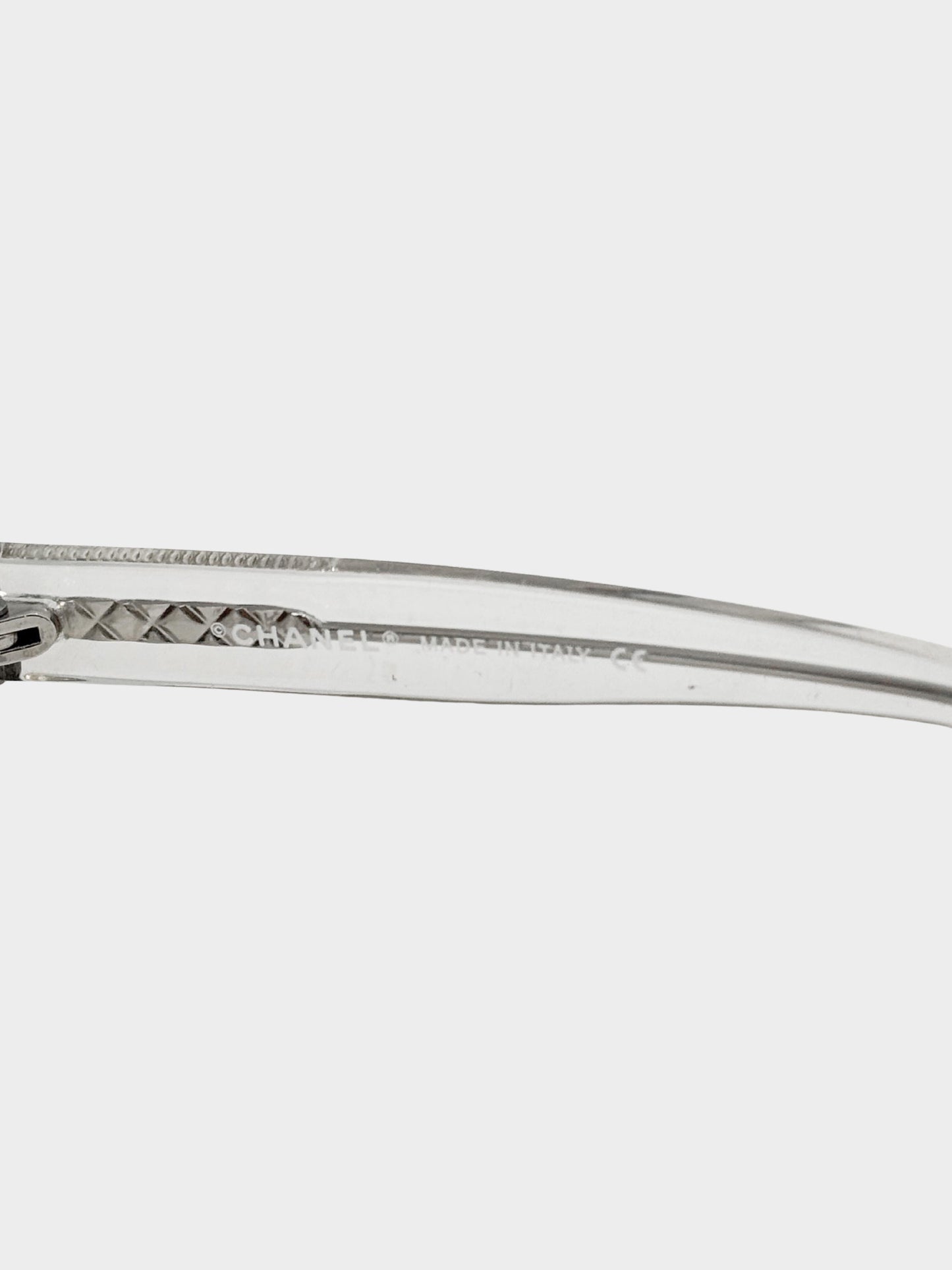 Chanel Early 2000s Monochrome Gradient CC Rimless Sunglasses