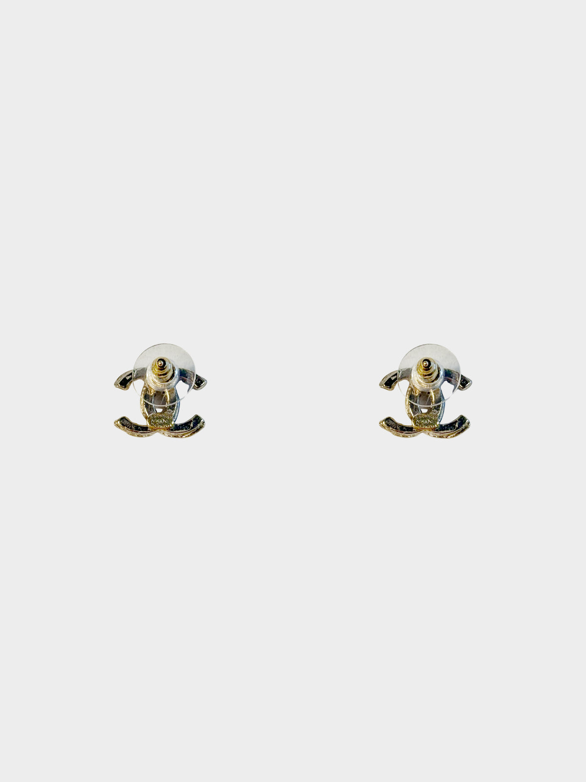 Chanel 1990s Gold CC Pearl detail Earrings